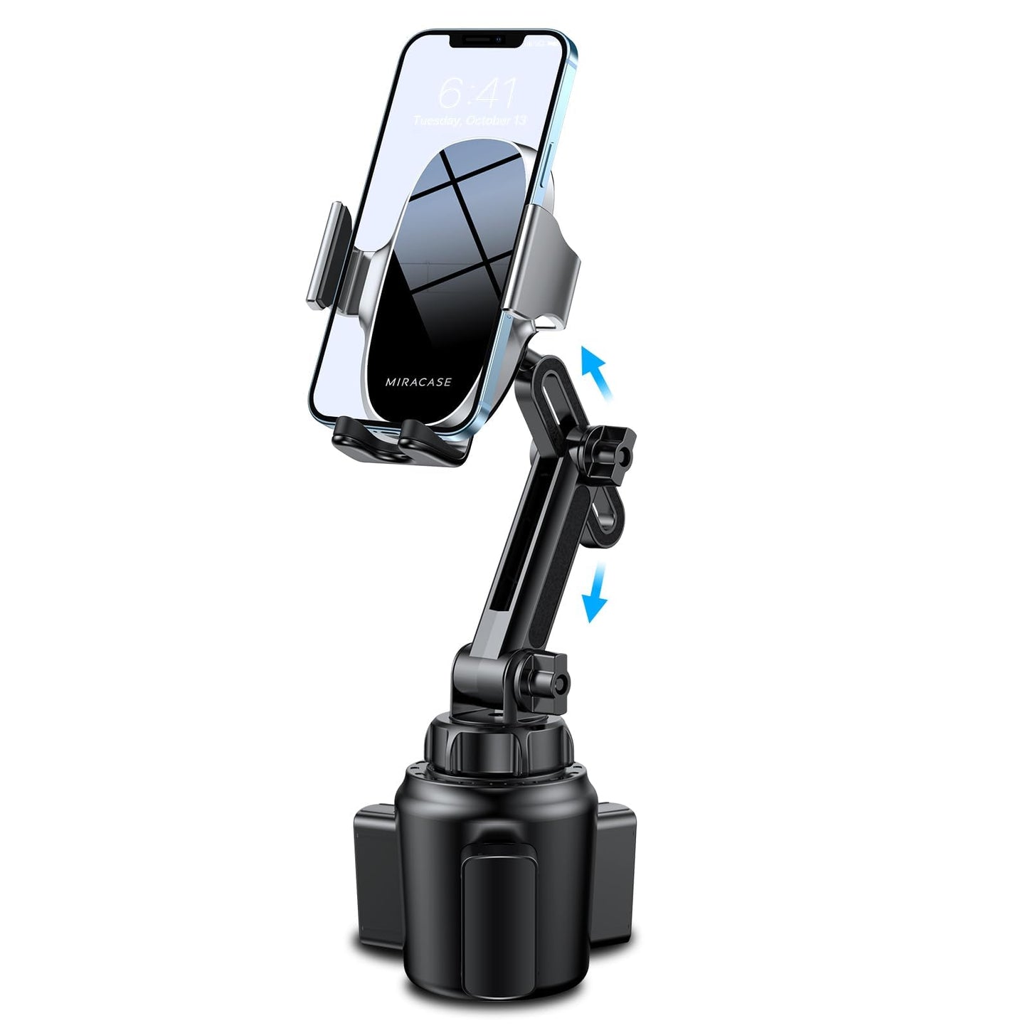 Miracase [Upgraded Version Cup Phone Holder for Car, Universal Adjustable Long Neck Car Phone Mount Cradle Friendly Compatible with iPhone Samsung Google and All 4.0-7.0 inches Smartphones