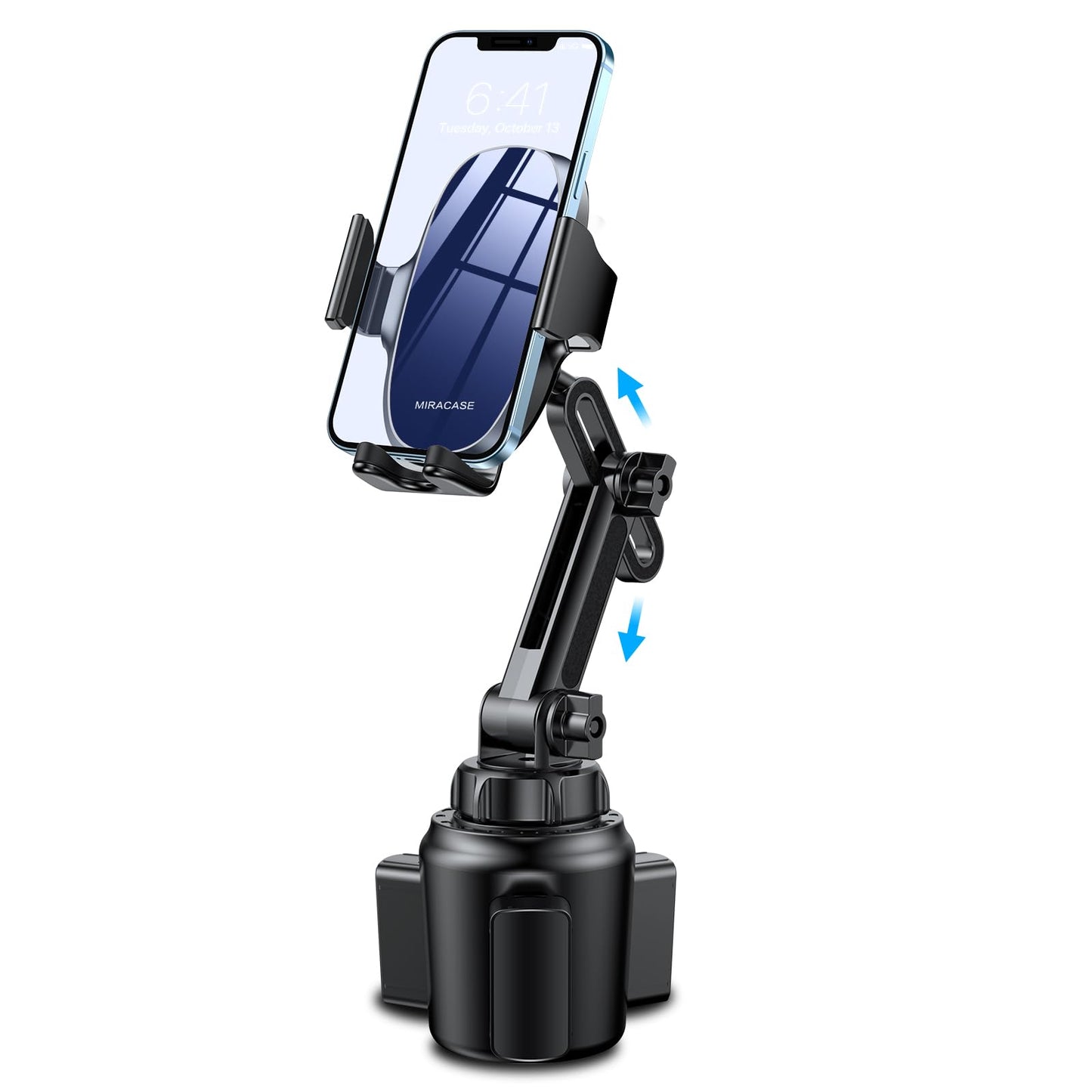 Miracase [Upgraded Version Cup Phone Holder for Car, Universal Adjustable Long Neck Car Phone Mount Cradle Friendly Compatible with iPhone Samsung Google and All 4.0-7.0 inches Smartphones
