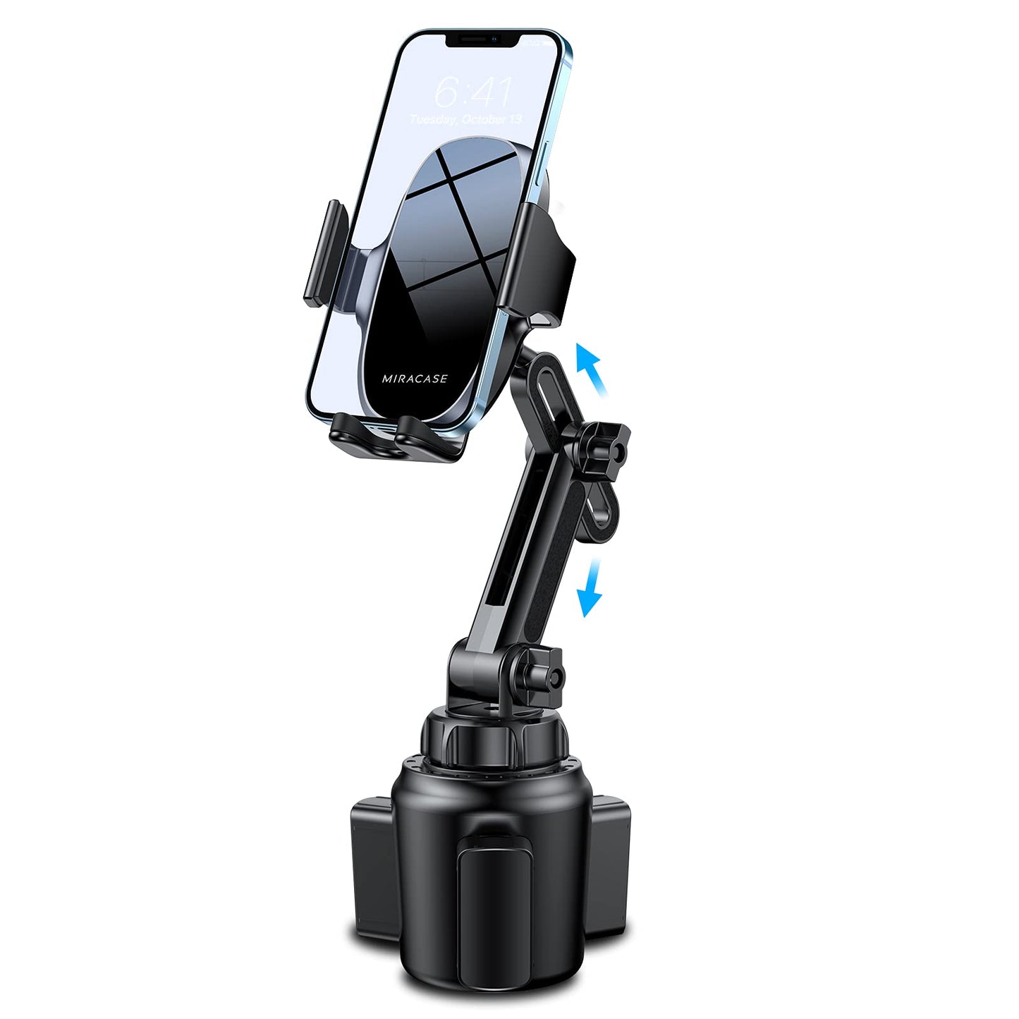 Miracase [Upgraded Version Cup Phone Holder for Car, Universal Adjustable Long Neck Car Phone Mount Cradle Friendly Compatible with iPhone Samsung Google and All 4.0-7.0 inches Smartphones