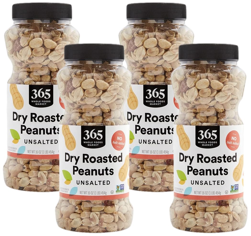 365 by Whole Foods Market, Dry Roasted and Unsalted Peanuts, 16 Ounce