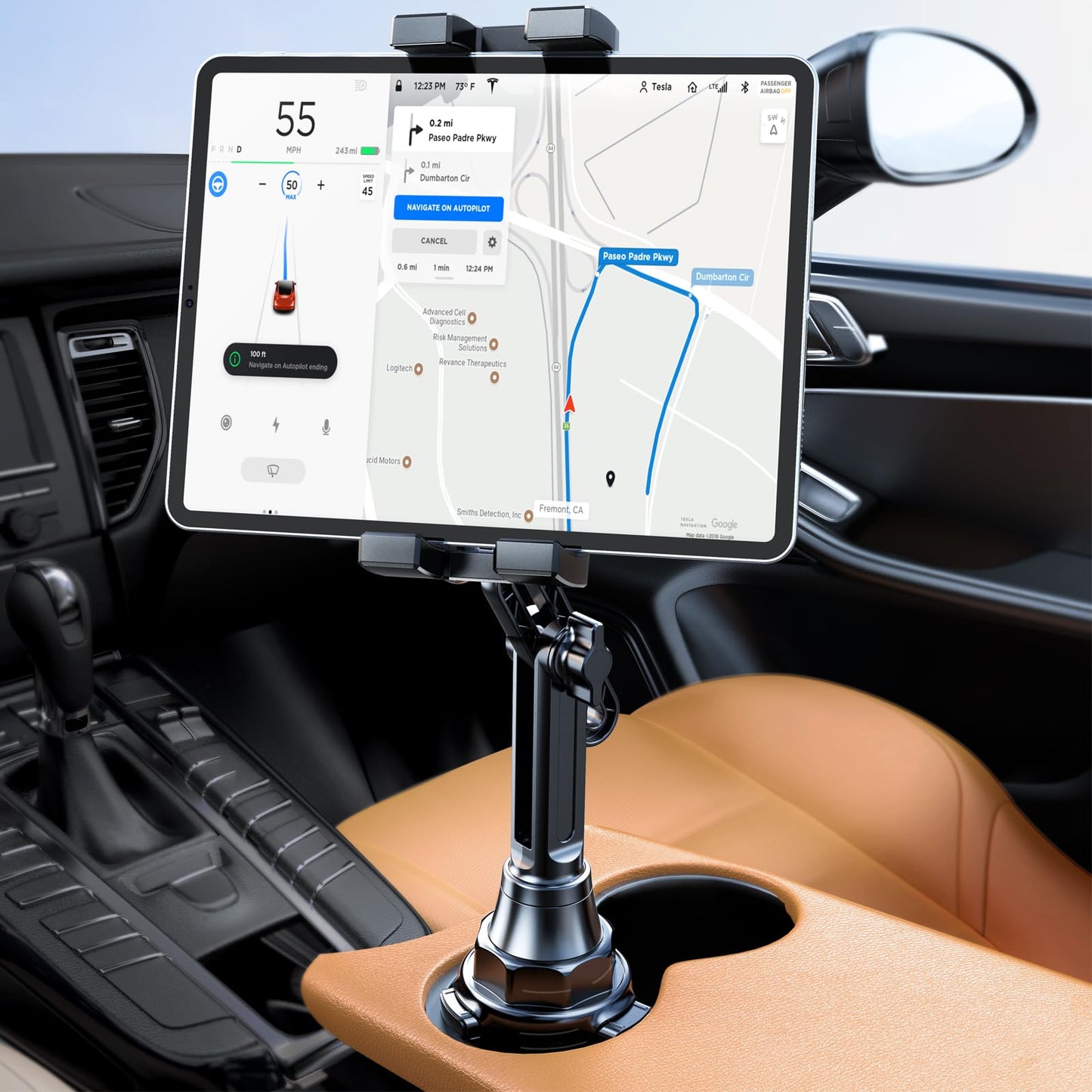 Miracase [Upgraded Version Cup Phone Holder for Car, Universal Adjustable Long Neck Car Phone Mount Cradle Friendly Compatible with iPhone Samsung Google and All 4.0-7.0 inches Smartphones