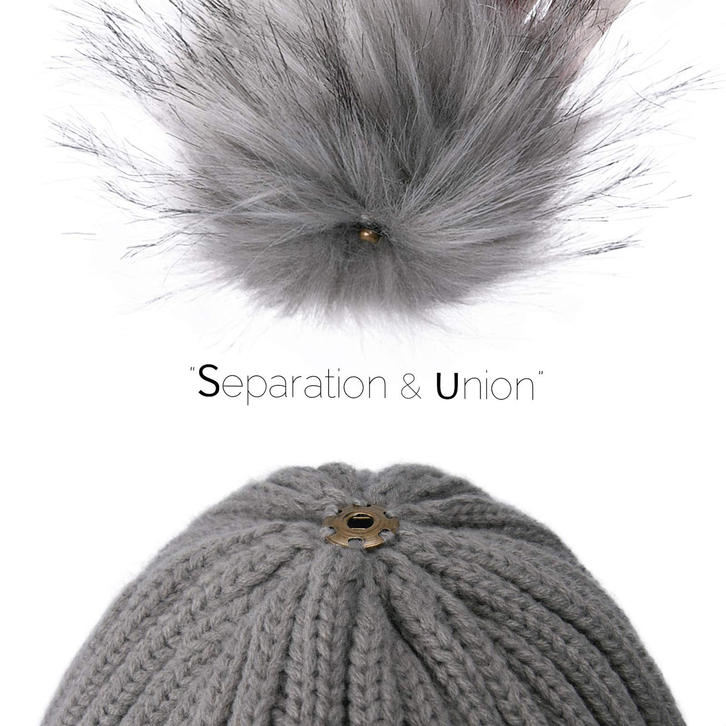 FURTALK Womens Winter Knitted Beanie Hat with Faux Fur Pom Warm Knit Skull Cap Beanie for Women