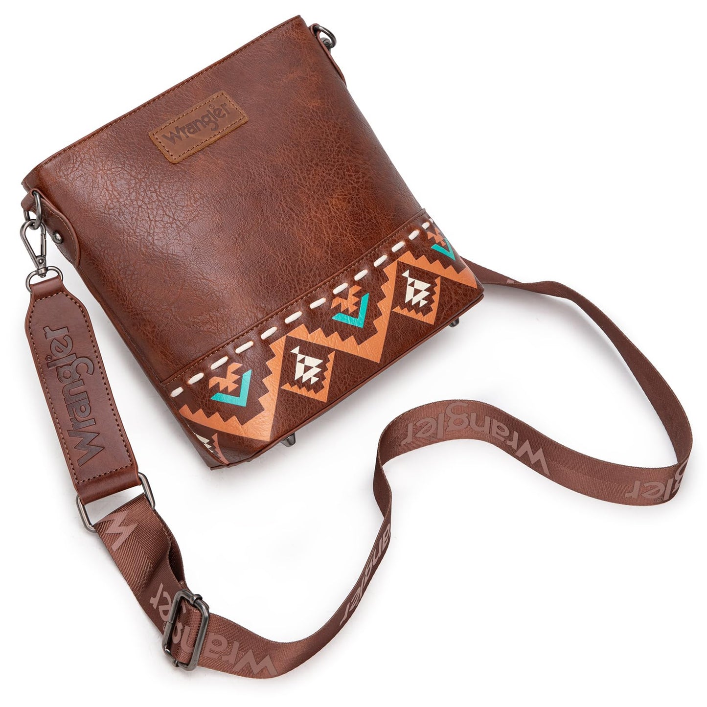 Wrangler Crossbody Purses for Women Two Tone Crossbody Bags Women Purses and Handbags