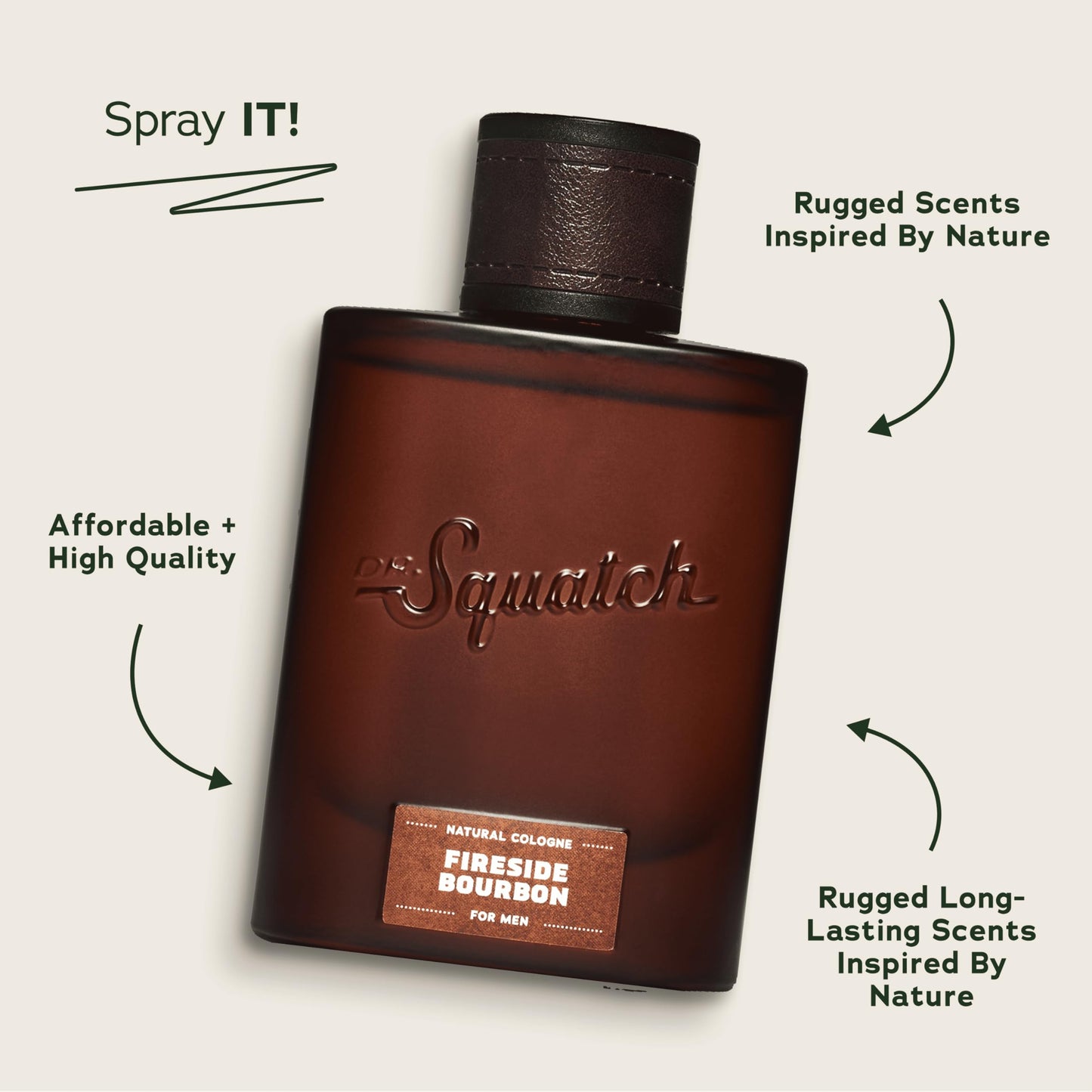Dr. Squatch Natural Cologne for Men - Bergamot, Lavender, and Vanilla Fragrance Inspired by Coconut Castaway - Sustainably-Sourced Ingredients - Castaway Cove Cologne (1.7 fl oz)