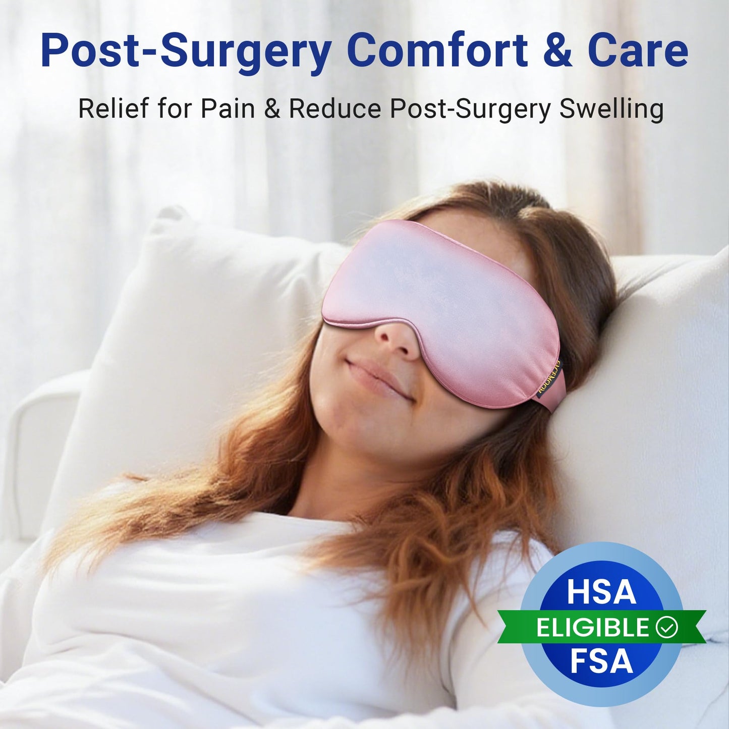 Cooling Eye Mask for Puffy Eyes: Fsa Eligible Items Hsa, Migraines Headache Fast Relief After Surgery Care Cold Compress, Reusable Face Ice Pack Gel Sleep Mask for Dark Circles, Relaxing Gifts(Purple)