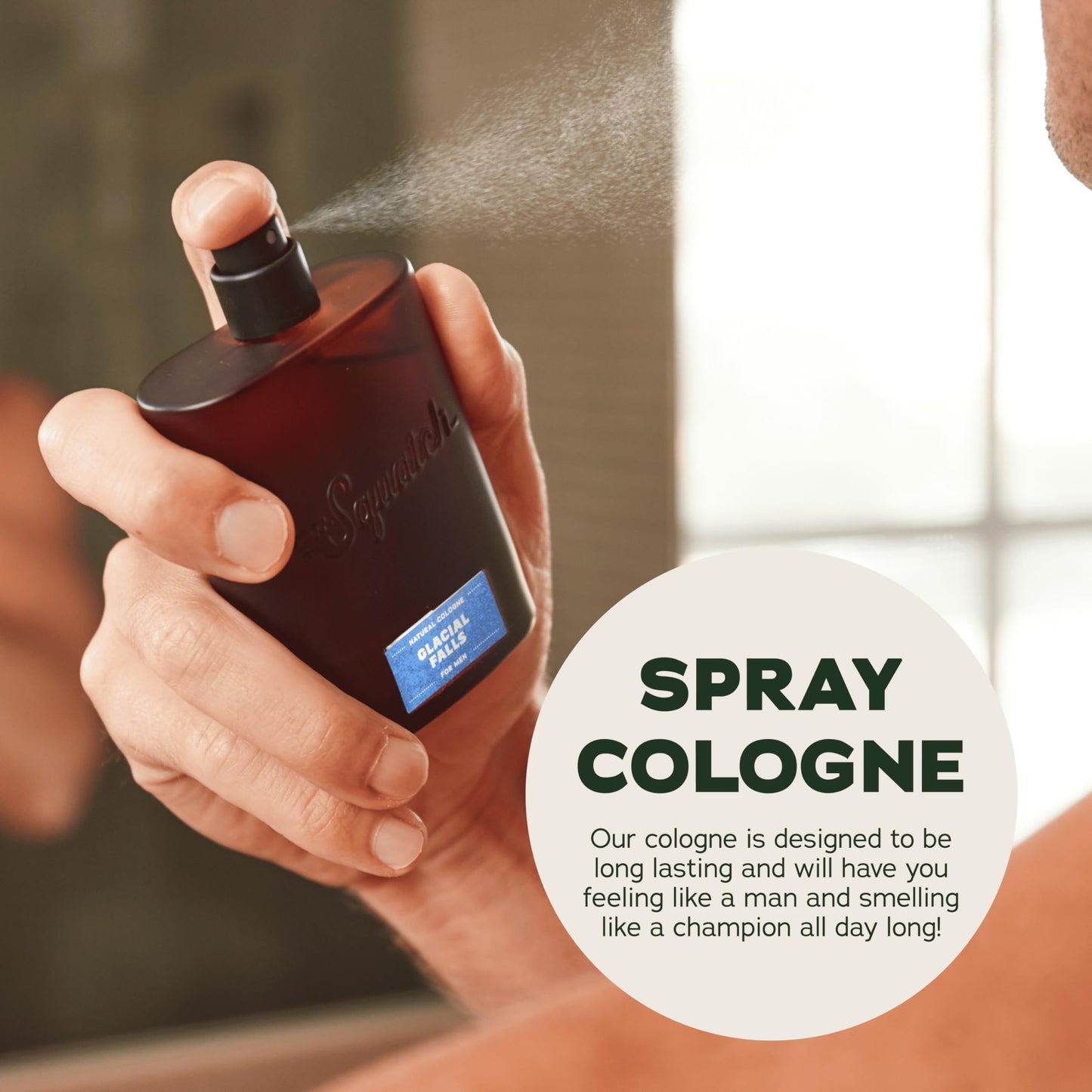 Dr. Squatch Natural Cologne for Men - Bergamot, Lavender, and Vanilla Fragrance Inspired by Coconut Castaway - Sustainably-Sourced Ingredients - Castaway Cove Cologne (1.7 fl oz)