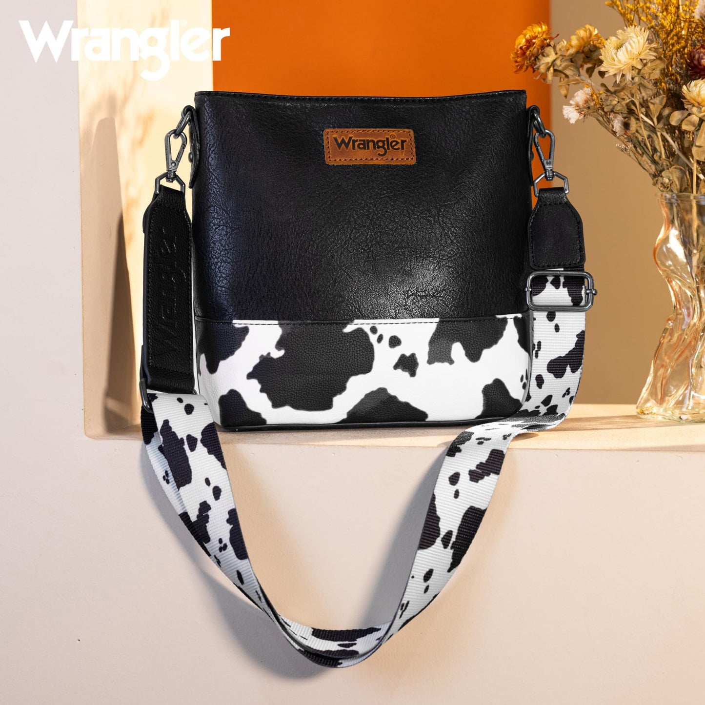 Wrangler Crossbody Purses for Women Two Tone Crossbody Bags Women Purses and Handbags