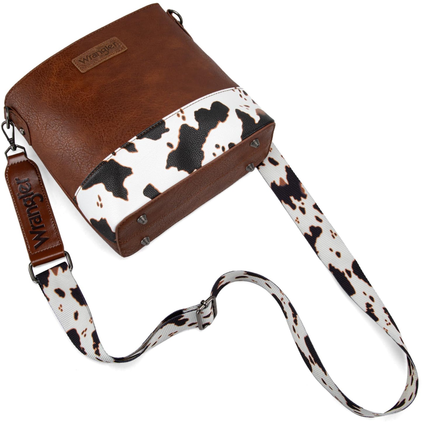 Wrangler Crossbody Purses for Women Two Tone Crossbody Bags Women Purses and Handbags