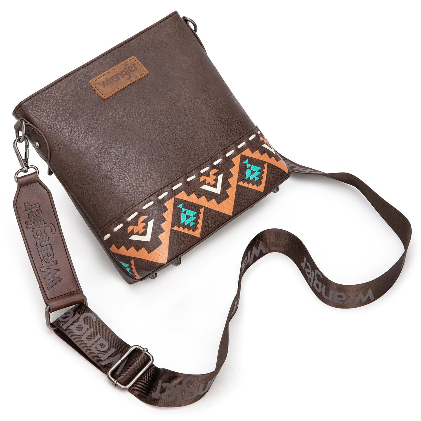 Wrangler Crossbody Purses for Women Two Tone Crossbody Bags Women Purses and Handbags