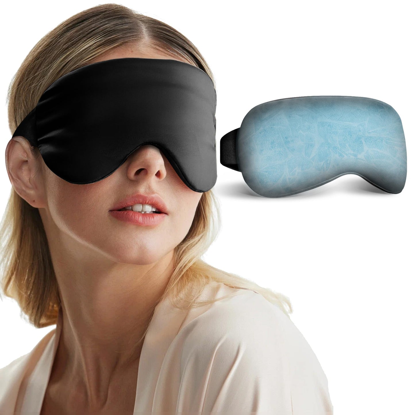 Cooling Eye Mask for Puffy Eyes: Fsa Eligible Items Hsa, Migraines Headache Fast Relief After Surgery Care Cold Compress, Reusable Face Ice Pack Gel Sleep Mask for Dark Circles, Relaxing Gifts(Purple)