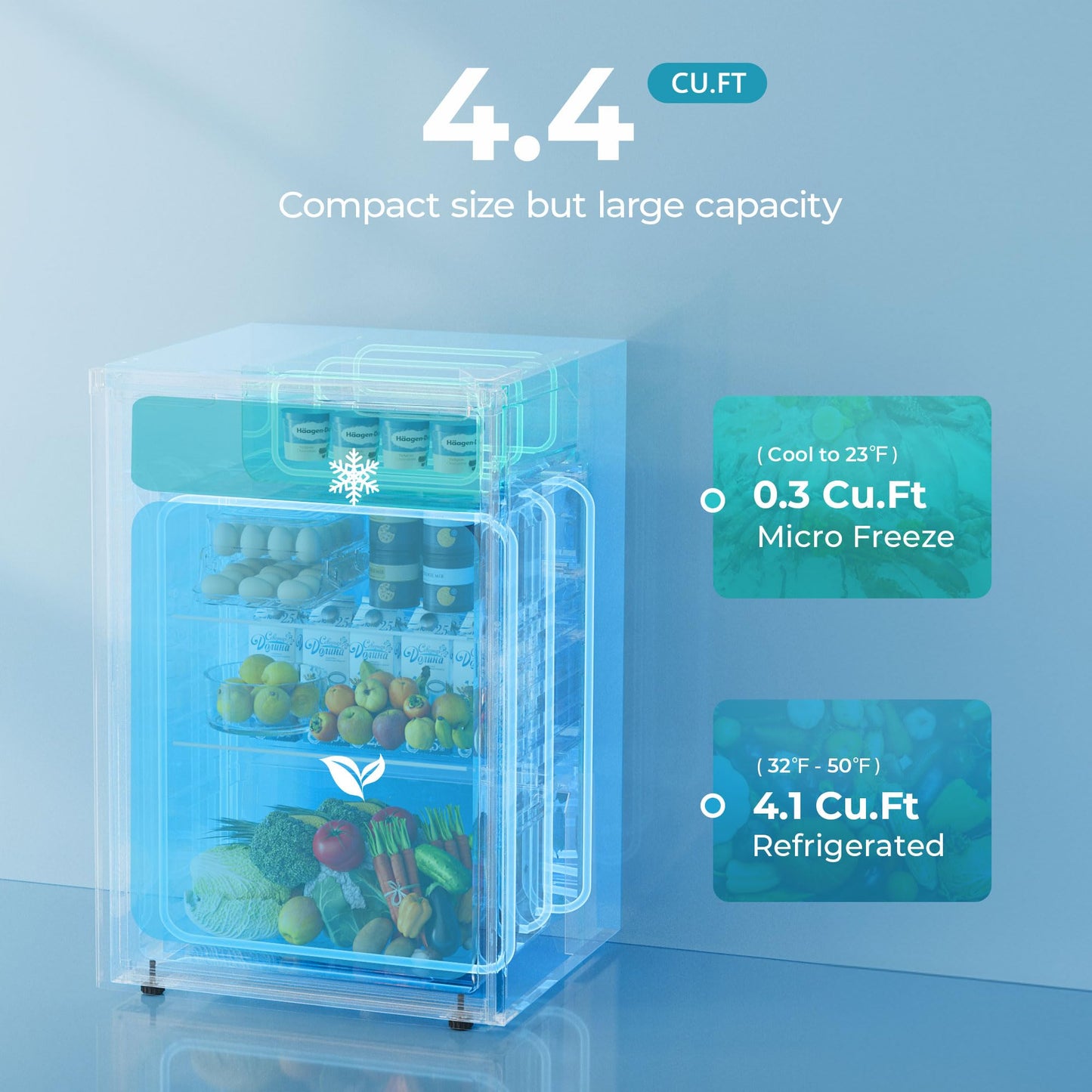 EUHOMY 3.2 Cu.Ft Mini Fridge with Freezer, Single Door Compact Refrigerator, Adjustable Thermostat, Mini Refrigerator Energy Saving, Mini fridge for Bedroom, Dorm, Office, Black