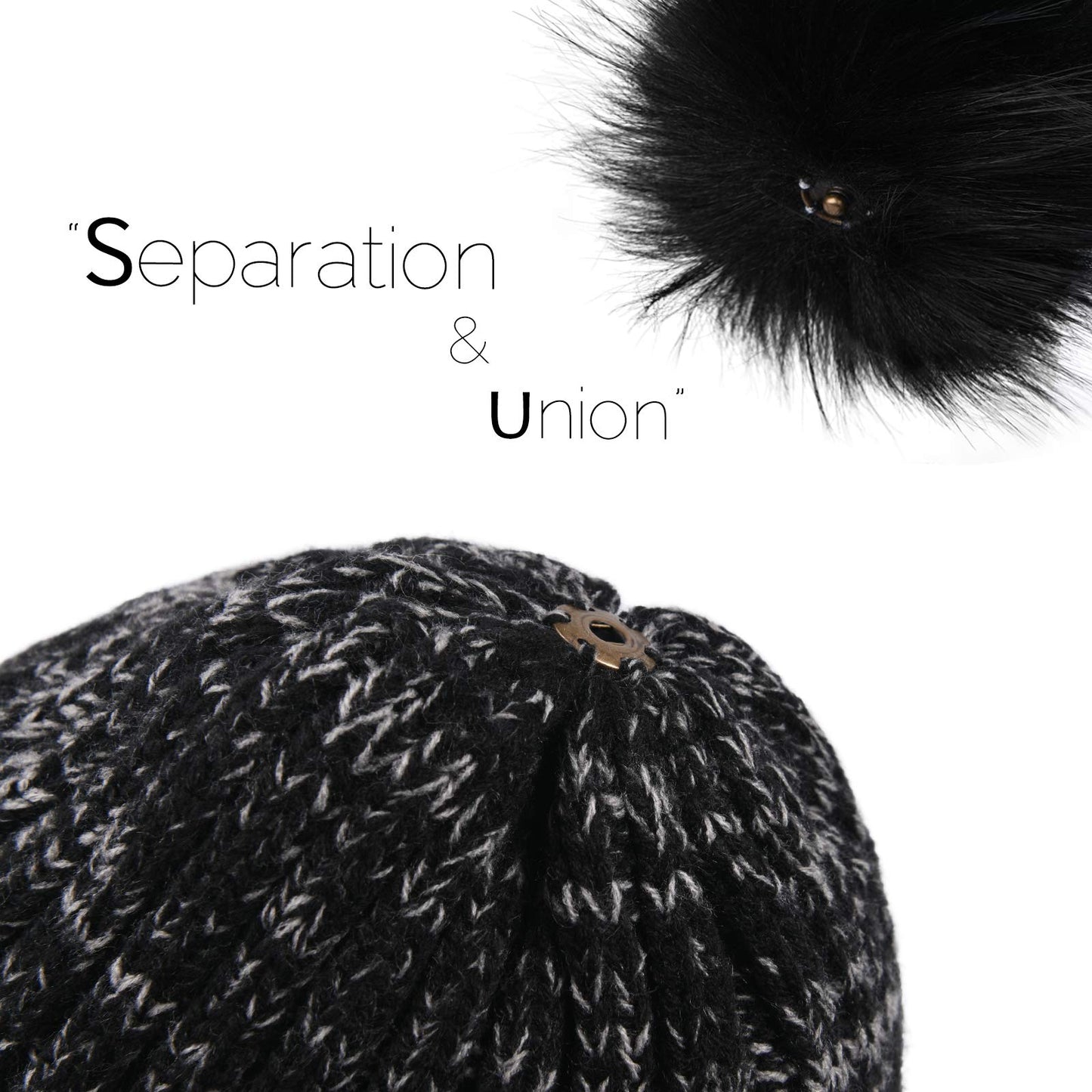 FURTALK Womens Winter Knitted Beanie Hat with Faux Fur Pom Warm Knit Skull Cap Beanie for Women