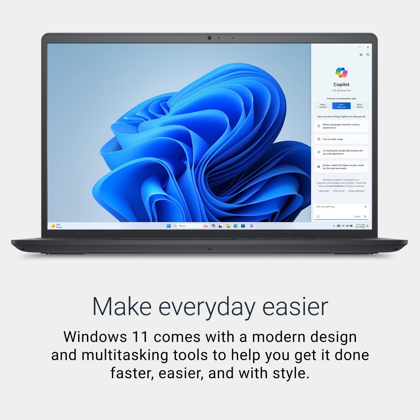 Dell 15 Laptop DC15250-15.6-inch FHD (1920x1080) 120Hz Display, Intel Core i5-1334U Processor, 16GB DDR4 RAM, 512GB SSD, Intel UHD Graphics, Windows 11 Home, Onsite Service - Platinum Silver