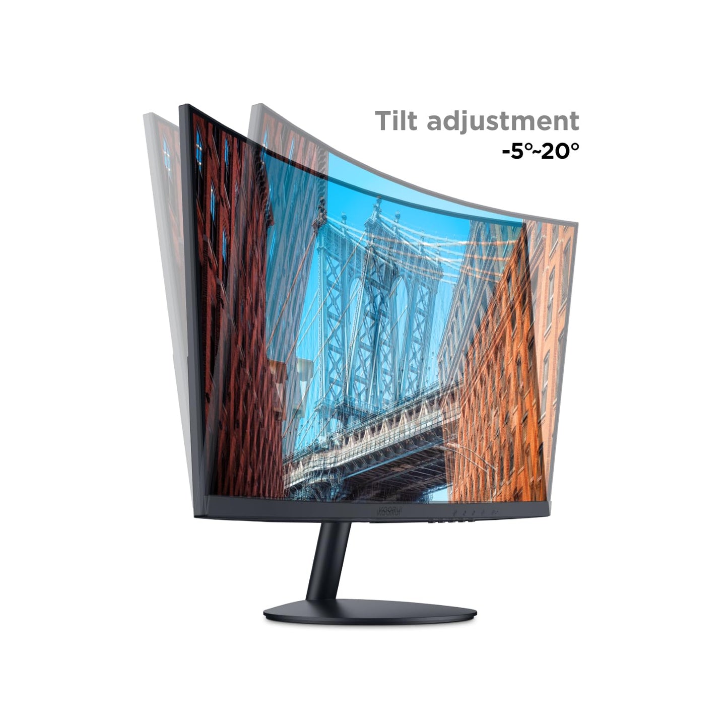 KOORUI 24 inch Curved Gaming Monitor 180Hz FHD 1080P Computer Monitor, 1ms 1500R Display, Adaptive Sync, FreeSync Premium, HDMI 2.0X2 & DP 1.2, VESA, Tilt, 24E6CA