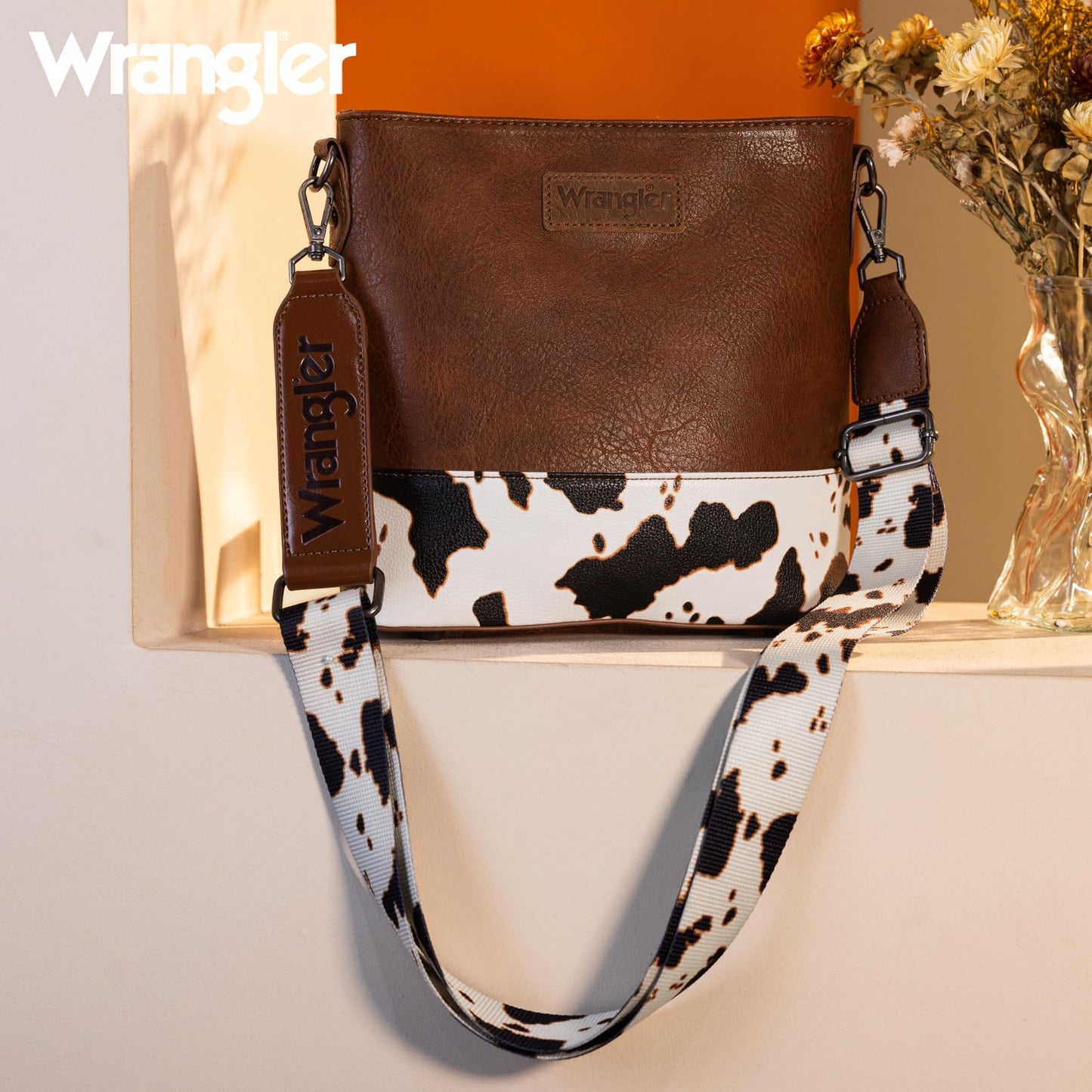 Wrangler Crossbody Purses for Women Two Tone Crossbody Bags Women Purses and Handbags