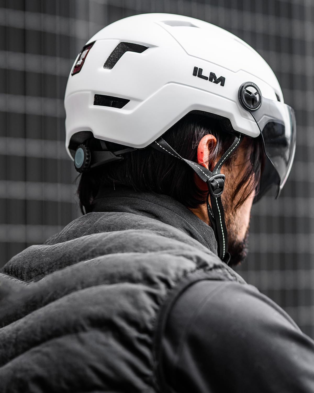 ILM Adult Bike Helmet with USB Rechargeable LED Front and Back Light Mountain&Road Bicycle Helmets for Men Women Removable Goggle Cycling Helmet E3-10L