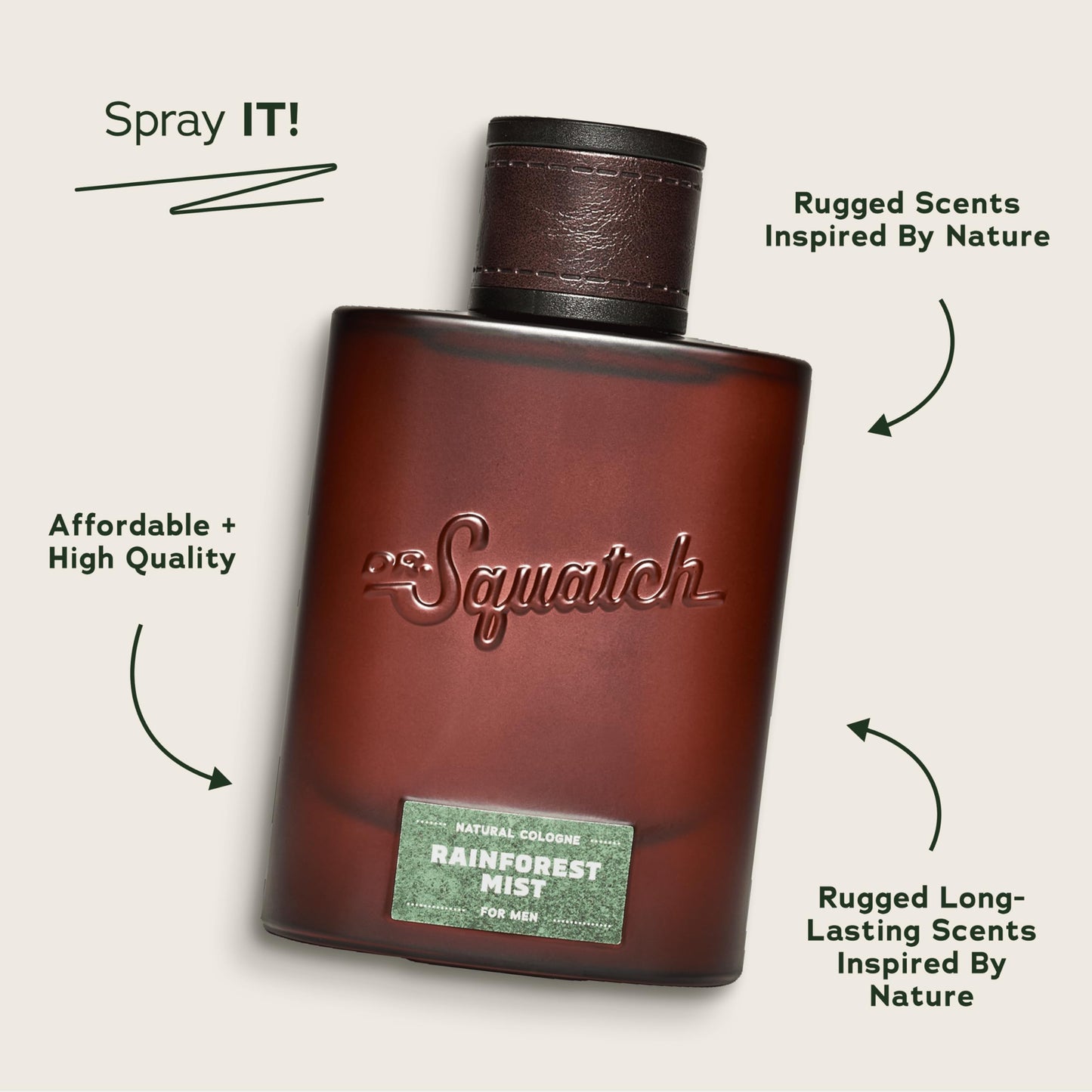 Dr. Squatch Natural Cologne for Men - Bergamot, Lavender, and Vanilla Fragrance Inspired by Coconut Castaway - Sustainably-Sourced Ingredients - Castaway Cove Cologne (1.7 fl oz)