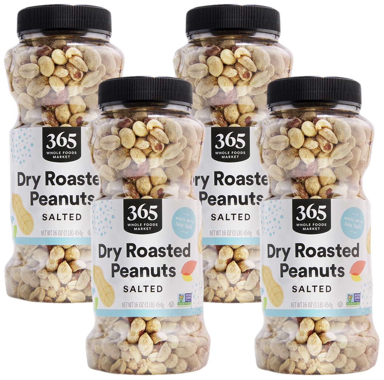 365 by Whole Foods Market, Dry Roasted and Unsalted Peanuts, 16 Ounce