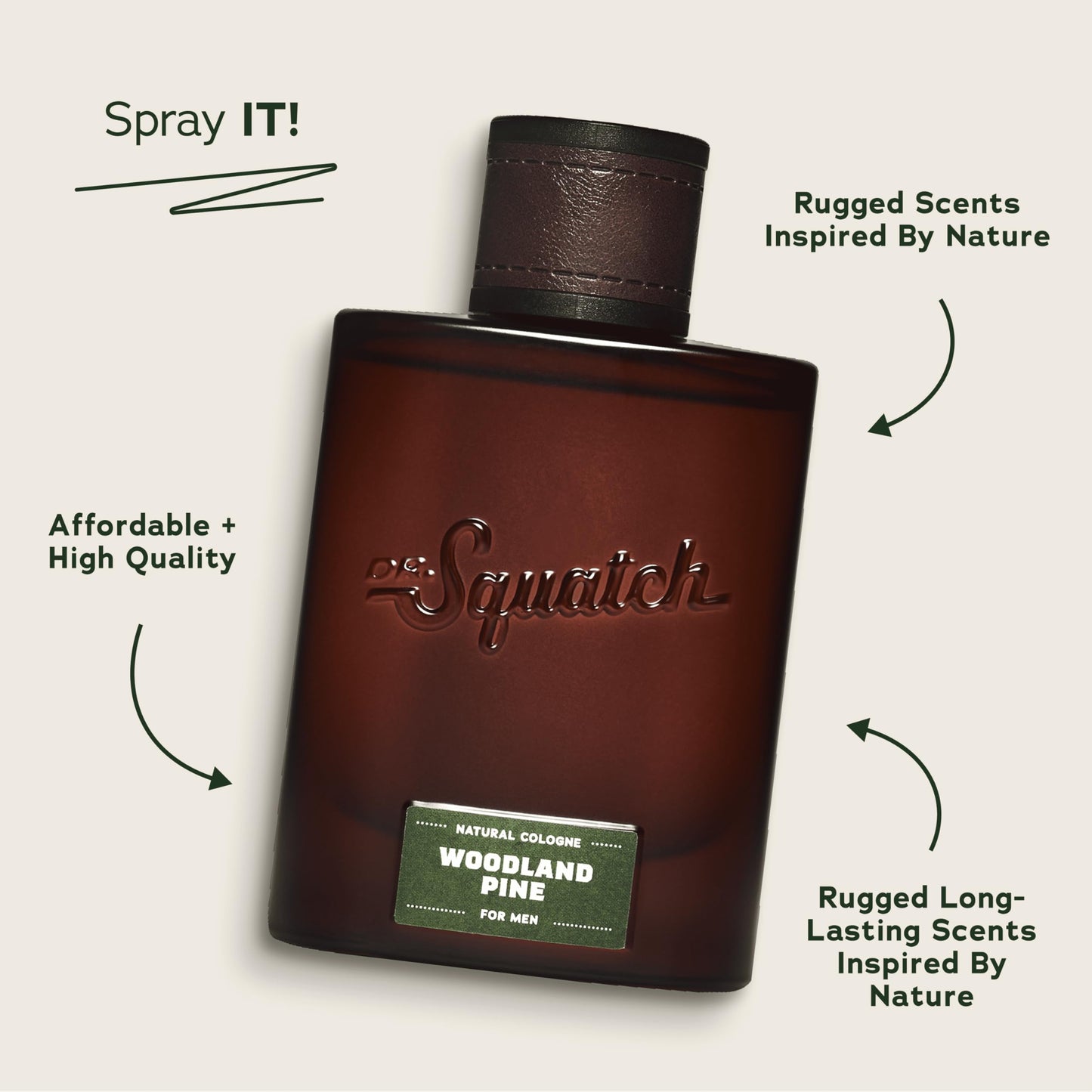 Dr. Squatch Natural Cologne for Men - Bergamot, Lavender, and Vanilla Fragrance Inspired by Coconut Castaway - Sustainably-Sourced Ingredients - Castaway Cove Cologne (1.7 fl oz)