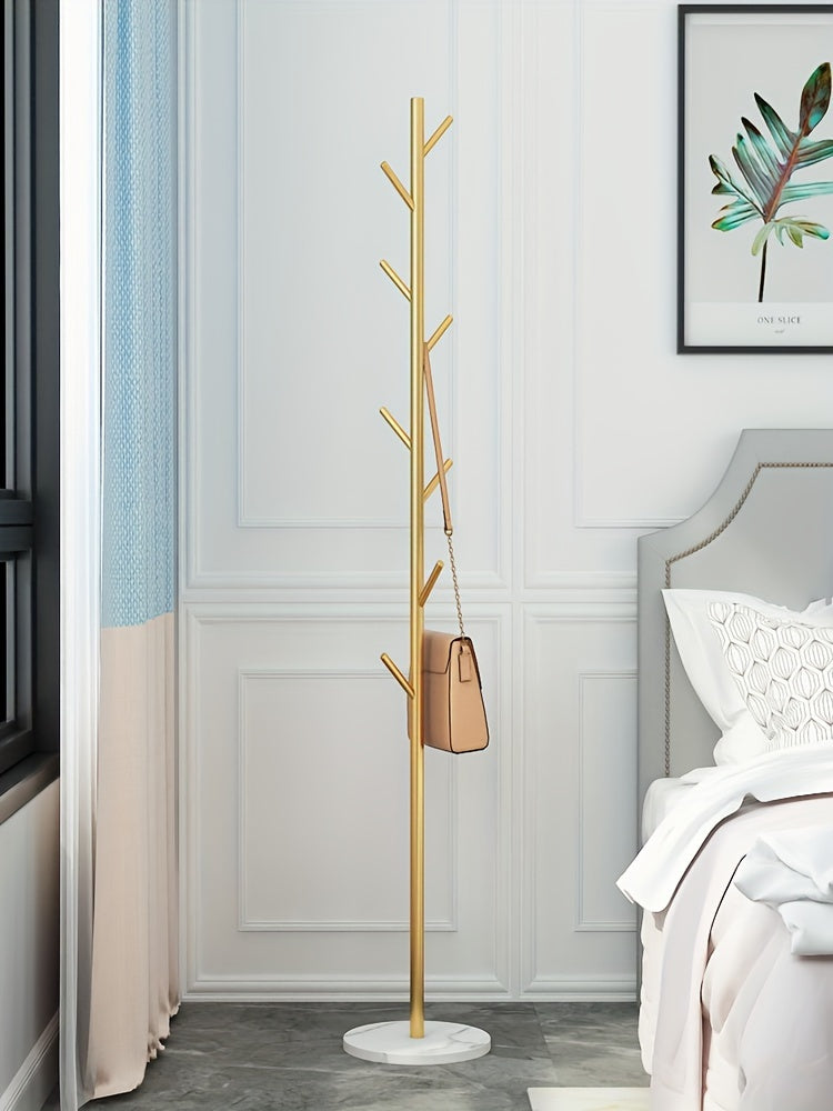 1pc Tree Coat Rack Stand, Free Standing Coat Rack W/Decorative Base, Hallway/Entryway Coat Hanger Stand For Clothes, Suits, Accessories