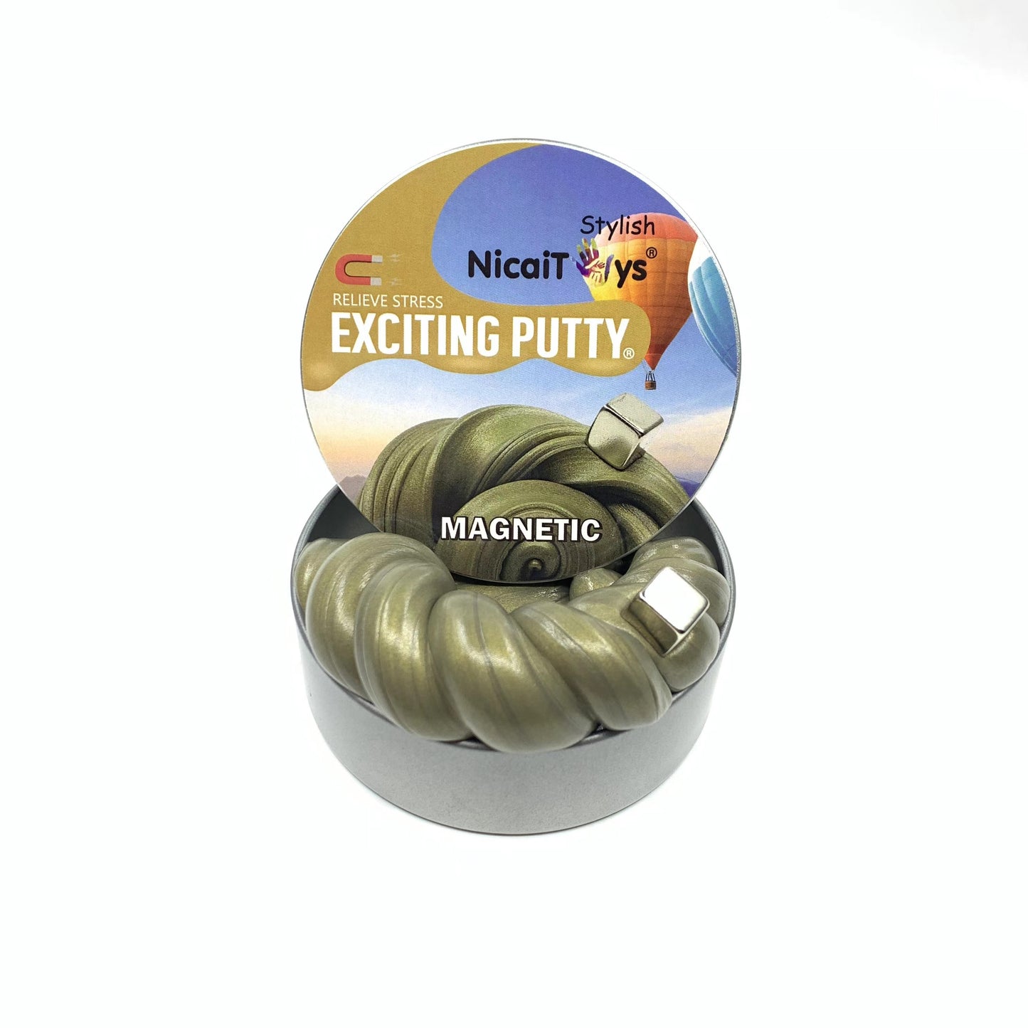 Magnetic Plasticine, Magnetic Bouncing Silicon Mud, Swallowing Magnet Mud, Children's Adult Creative Decompression Educational Toys, Halloween, Christmas and Thanksgiving Day gift