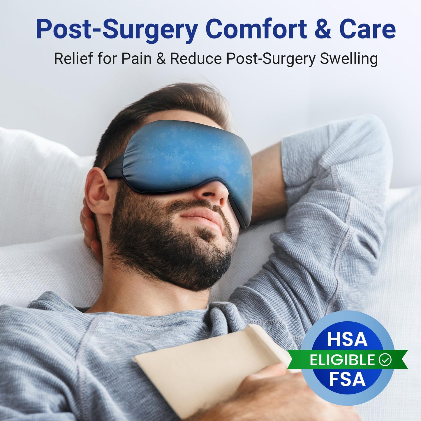 Cooling Eye Mask for Puffy Eyes: Fsa Eligible Items Hsa, Migraines Headache Fast Relief After Surgery Care Cold Compress, Reusable Face Ice Pack Gel Sleep Mask for Dark Circles, Relaxing Gifts(Purple)