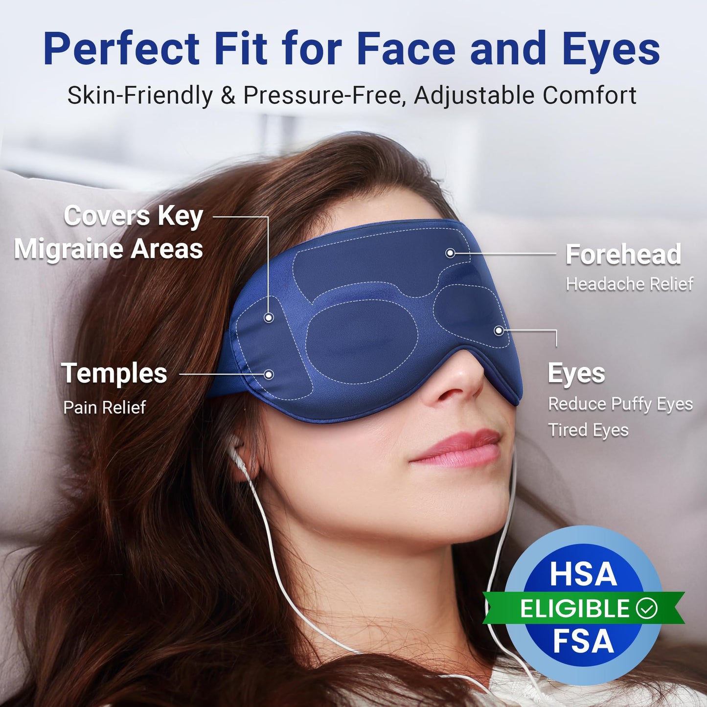 Cooling Eye Mask for Puffy Eyes: Fsa Eligible Items Hsa, Migraines Headache Fast Relief After Surgery Care Cold Compress, Reusable Face Ice Pack Gel Sleep Mask for Dark Circles, Relaxing Gifts(Purple)