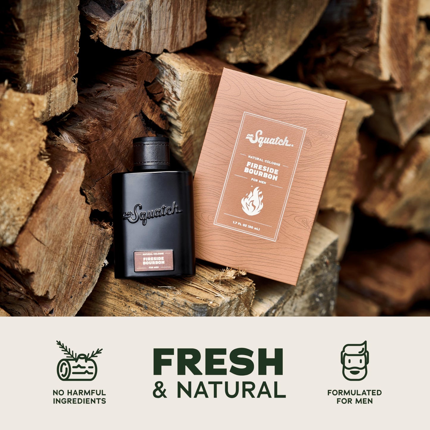 Dr. Squatch Natural Cologne for Men - Bergamot, Lavender, and Vanilla Fragrance Inspired by Coconut Castaway - Sustainably-Sourced Ingredients - Castaway Cove Cologne (1.7 fl oz)