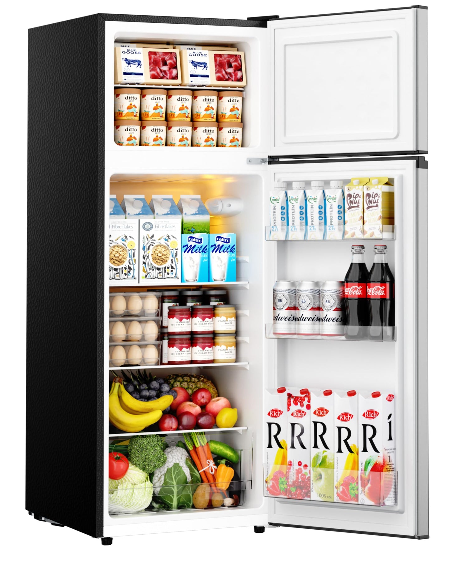 EUHOMY 3.2 Cu.Ft Mini Fridge with Freezer, Single Door Compact Refrigerator, Adjustable Thermostat, Mini Refrigerator Energy Saving, Mini fridge for Bedroom, Dorm, Office, Black