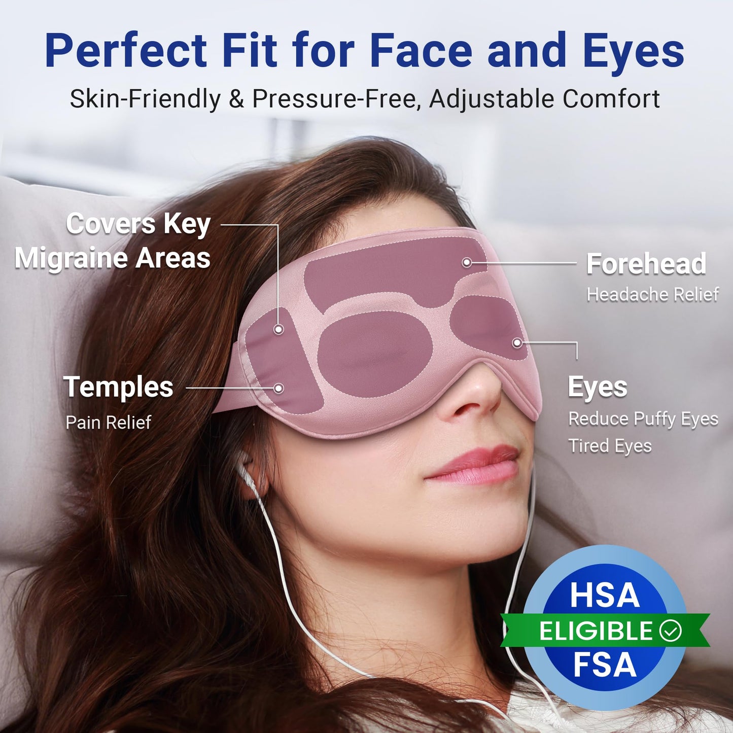 Cooling Eye Mask for Puffy Eyes: Fsa Eligible Items Hsa, Migraines Headache Fast Relief After Surgery Care Cold Compress, Reusable Face Ice Pack Gel Sleep Mask for Dark Circles, Relaxing Gifts(Purple)