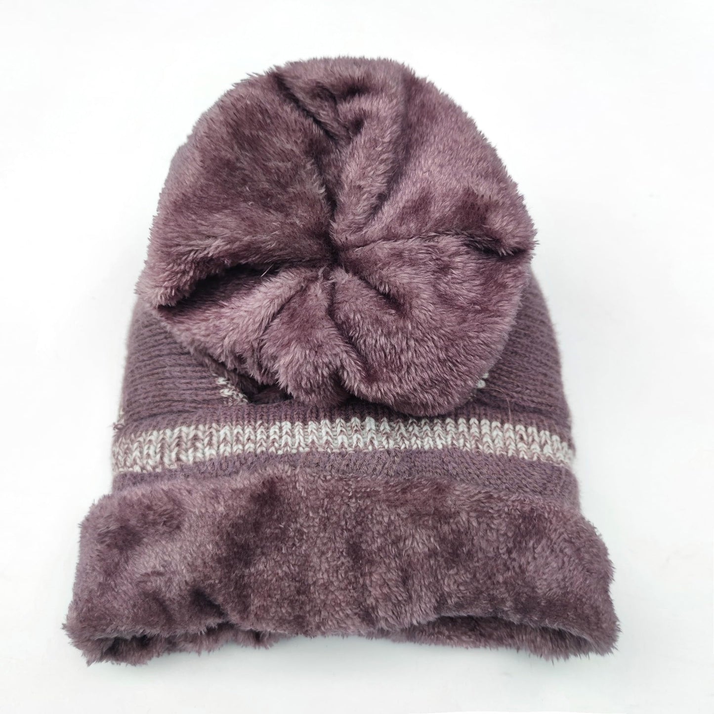 HUAMULAN Women Winter Beanie Hats One Piece Fleece Lined Knit Balaclavas Mask Set Skull Neck Circle Scarf Ski Snow Hat Pompom