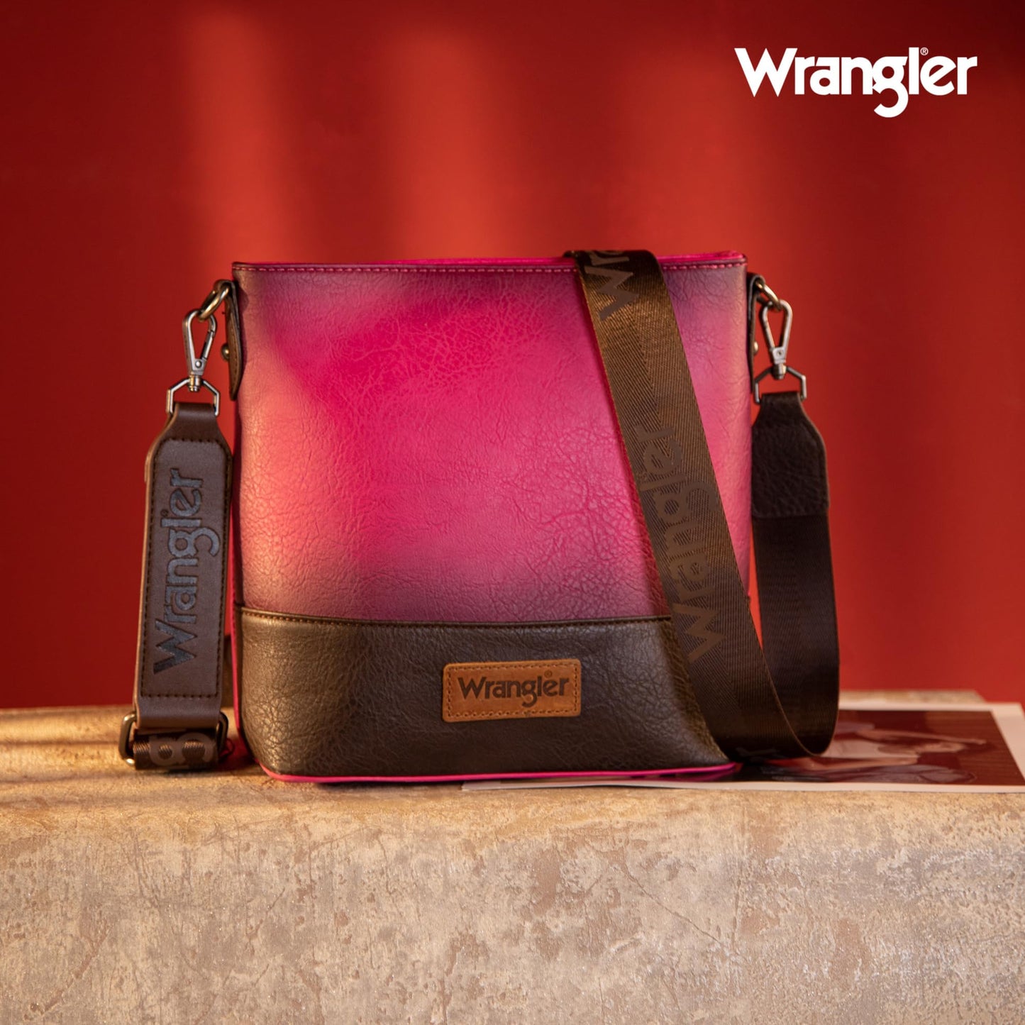 Wrangler Crossbody Purses for Women Two Tone Crossbody Bags Women Purses and Handbags