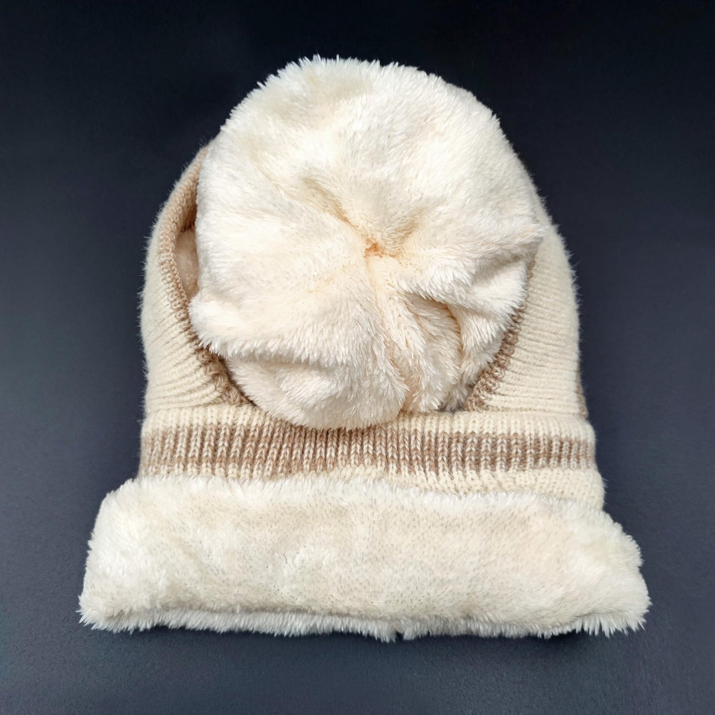 HUAMULAN Women Winter Beanie Hats One Piece Fleece Lined Knit Balaclavas Mask Set Skull Neck Circle Scarf Ski Snow Hat Pompom