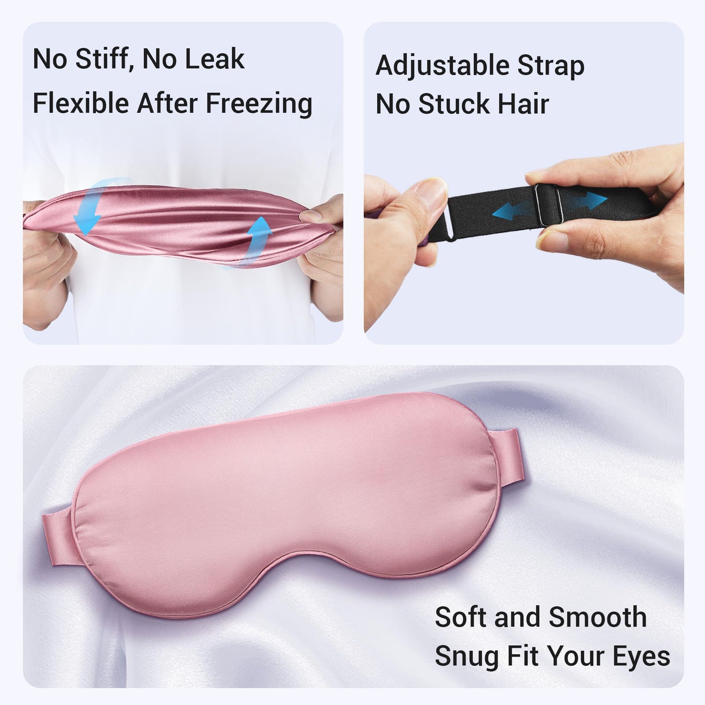 Cooling Eye Mask for Puffy Eyes: Fsa Eligible Items Hsa, Migraines Headache Fast Relief After Surgery Care Cold Compress, Reusable Face Ice Pack Gel Sleep Mask for Dark Circles, Relaxing Gifts(Purple)