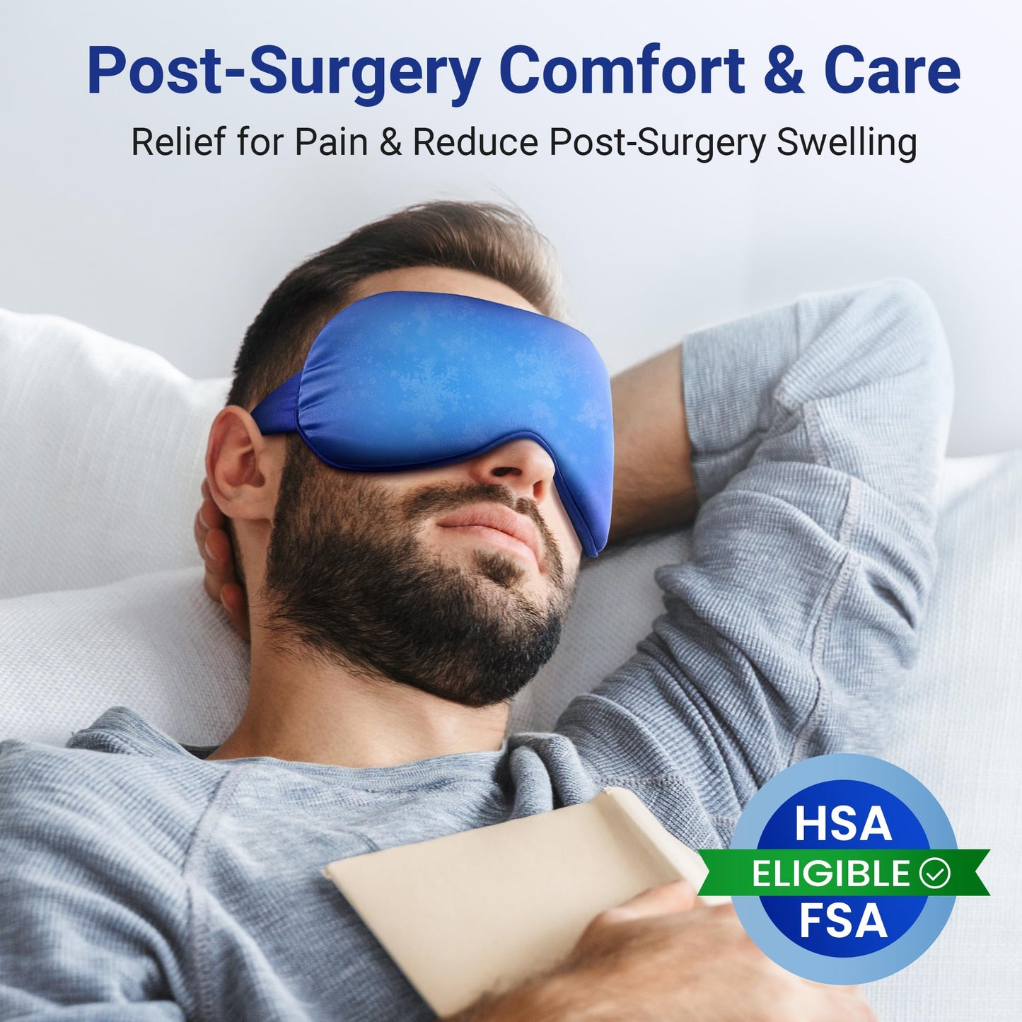 Cooling Eye Mask for Puffy Eyes: Fsa Eligible Items Hsa, Migraines Headache Fast Relief After Surgery Care Cold Compress, Reusable Face Ice Pack Gel Sleep Mask for Dark Circles, Relaxing Gifts(Purple)