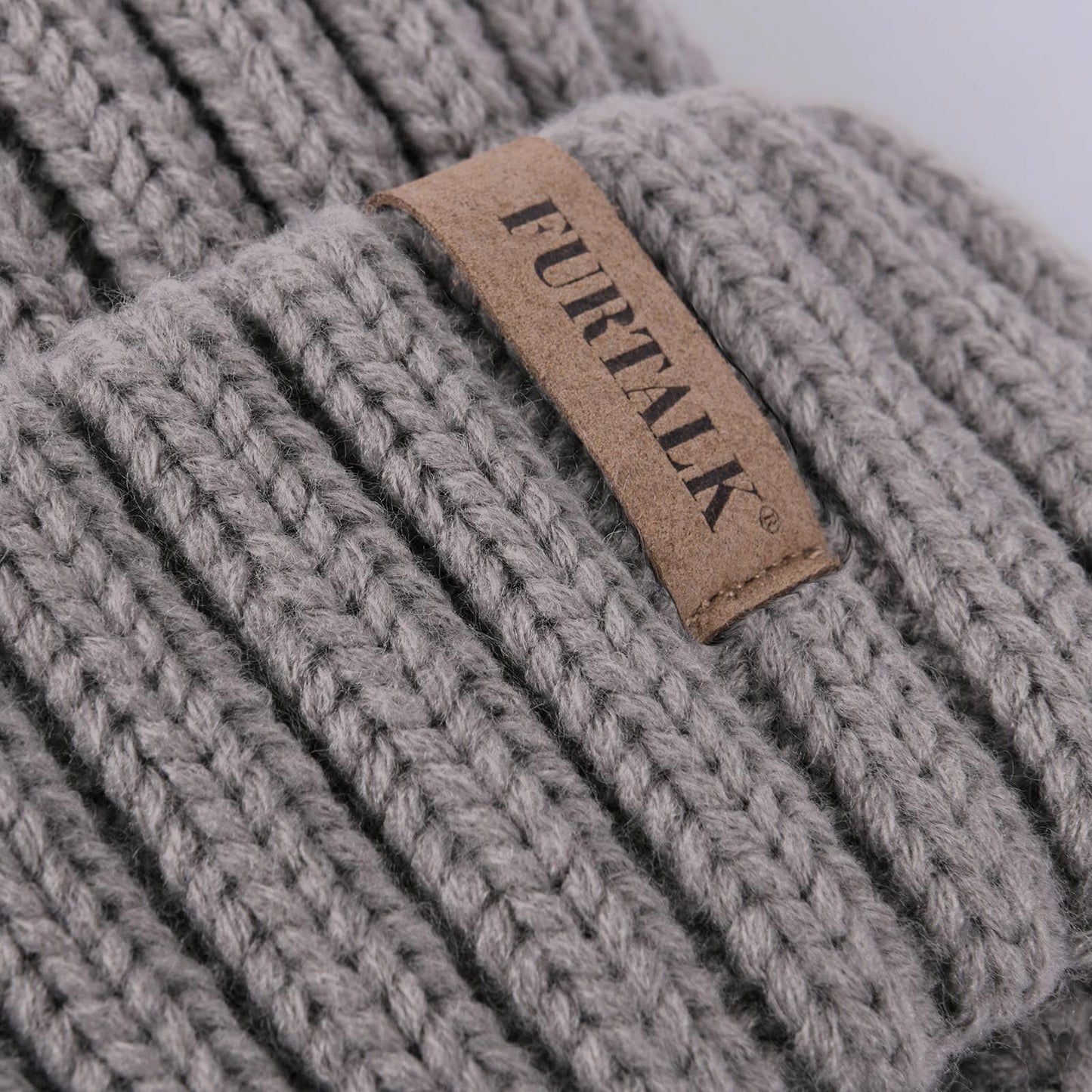 FURTALK Womens Winter Knitted Beanie Hat with Faux Fur Pom Warm Knit Skull Cap Beanie for Women
