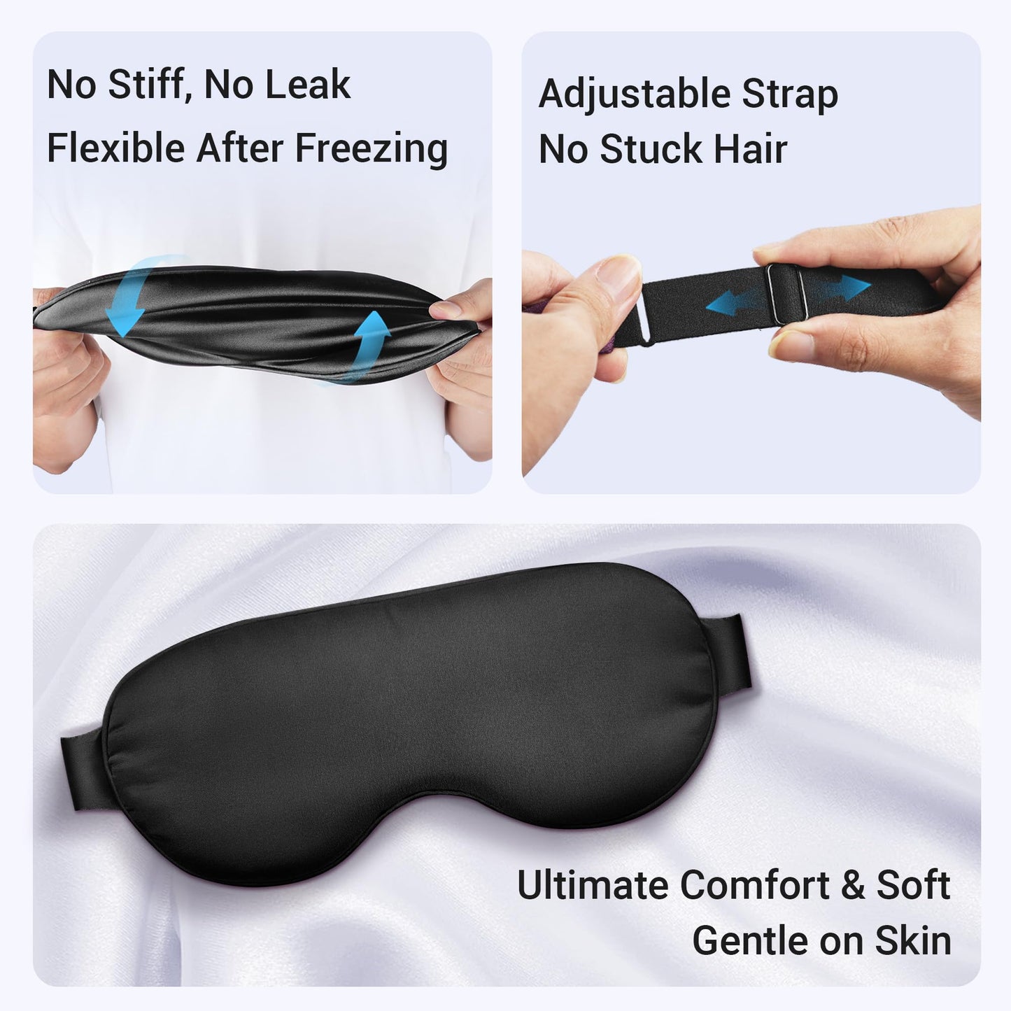 Cooling Eye Mask for Puffy Eyes: Fsa Eligible Items Hsa, Migraines Headache Fast Relief After Surgery Care Cold Compress, Reusable Face Ice Pack Gel Sleep Mask for Dark Circles, Relaxing Gifts(Purple)