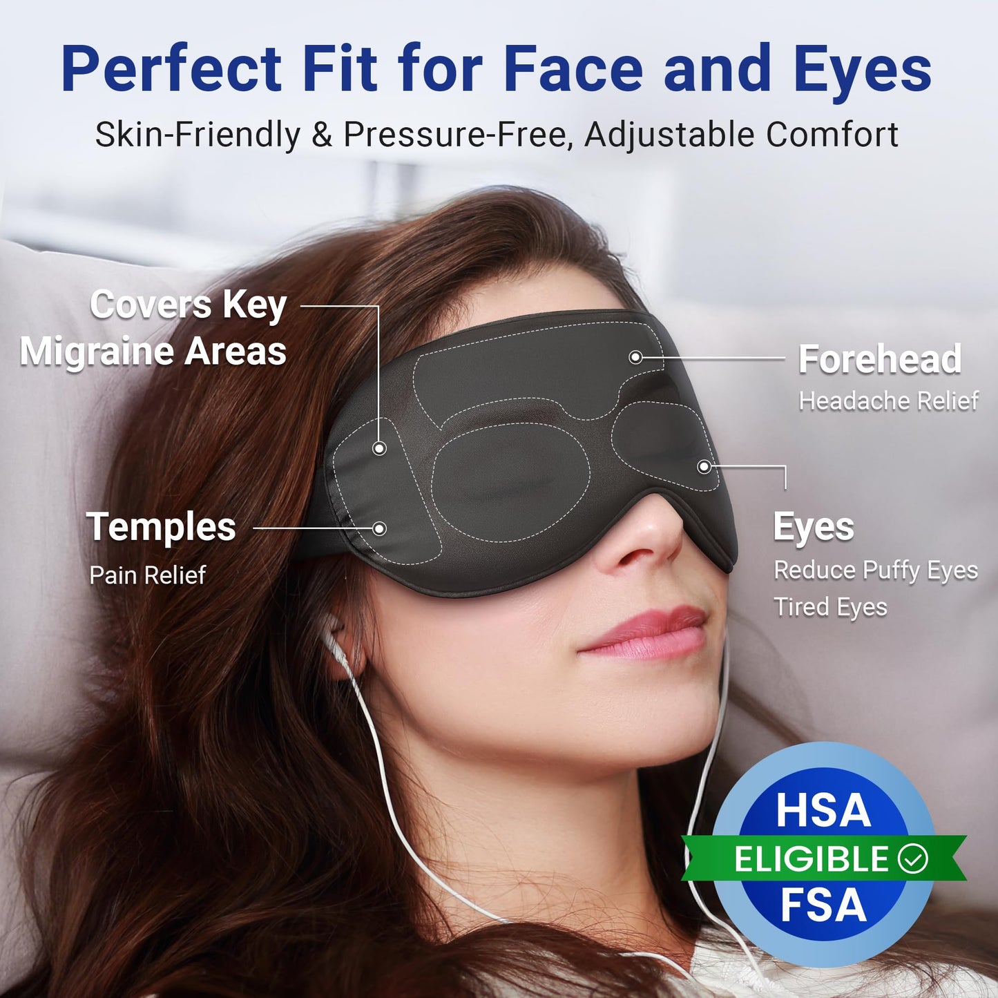 Cooling Eye Mask for Puffy Eyes: Fsa Eligible Items Hsa, Migraines Headache Fast Relief After Surgery Care Cold Compress, Reusable Face Ice Pack Gel Sleep Mask for Dark Circles, Relaxing Gifts(Purple)