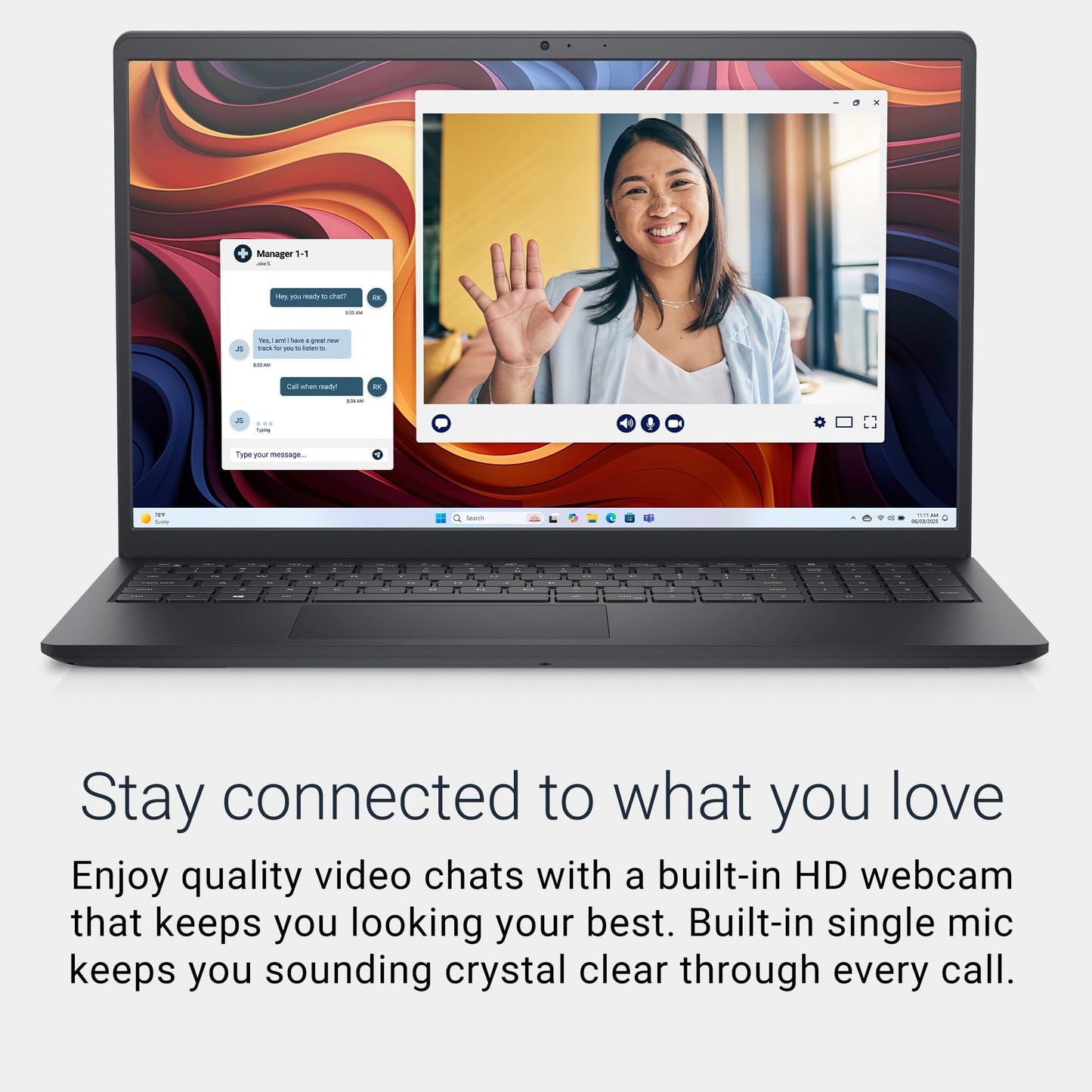 Dell 15 Laptop DC15250-15.6-inch FHD (1920x1080) 120Hz Display, Intel Core i5-1334U Processor, 16GB DDR4 RAM, 512GB SSD, Intel UHD Graphics, Windows 11 Home, Onsite Service - Platinum Silver