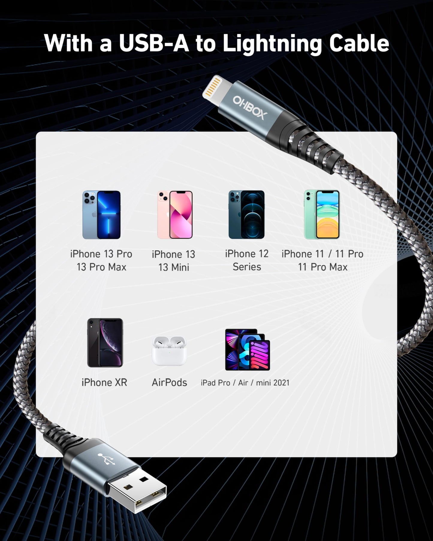 iPhone Charging Cable 6FT, 3Pack [Apple MFi Certified] USB to Lightning Cables Fast Charging, iPhone Charger Cord iPhone USB Cable Compatible with iPhone 14 13 12 11 Pro Max Plus 8 7 6 iPad and More