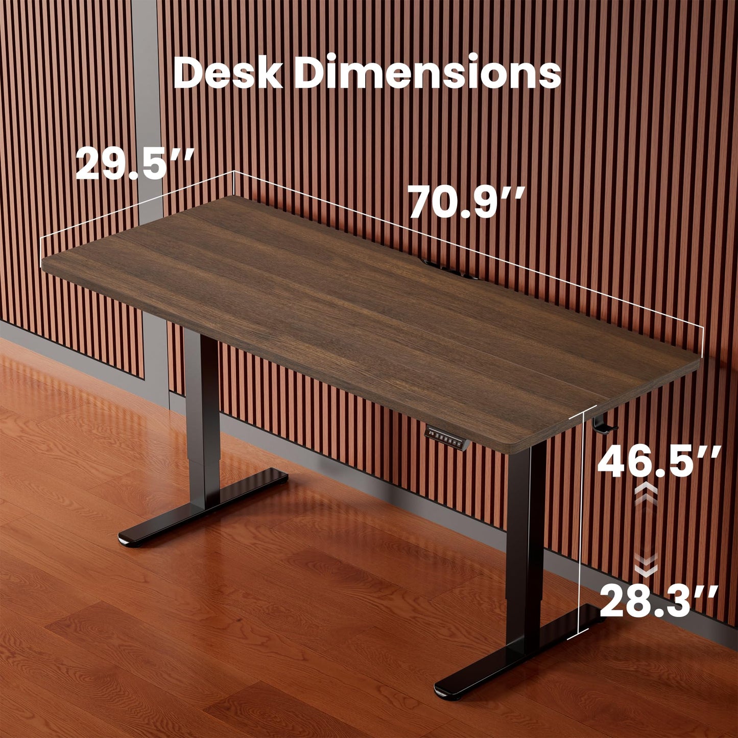 ErGear Height Adjustable Electric Standing Desk, 47.2 x 23.6 Inches Sit Stand up Desk, Memory Computer Home Office Desk (Black)
