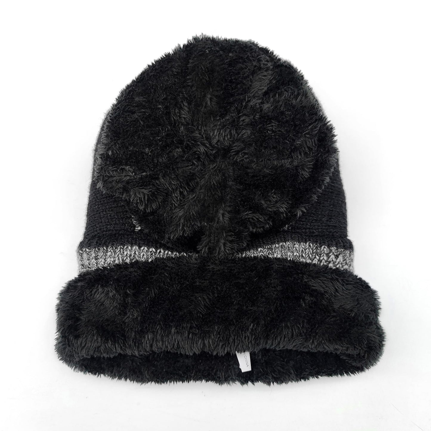 HUAMULAN Women Winter Beanie Hats One Piece Fleece Lined Knit Balaclavas Mask Set Skull Neck Circle Scarf Ski Snow Hat Pompom