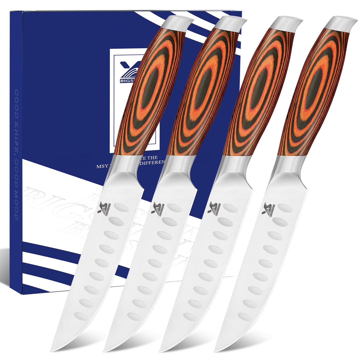 MSY BIGSUNNY Knife Block Set 17-piece Knife Set with Wooden Block - German Steel Perfect Cutlery Set Gift