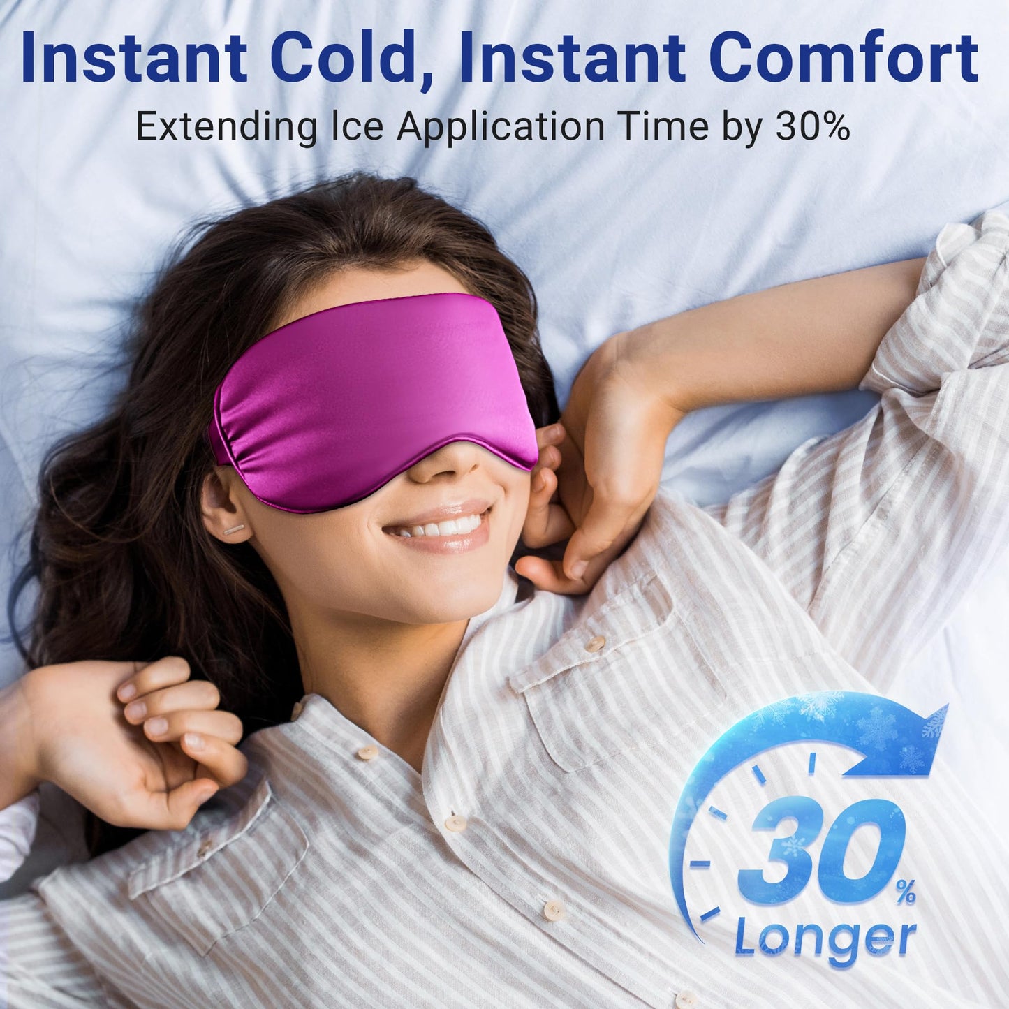 Cooling Eye Mask for Puffy Eyes: Fsa Eligible Items Hsa, Migraines Headache Fast Relief After Surgery Care Cold Compress, Reusable Face Ice Pack Gel Sleep Mask for Dark Circles, Relaxing Gifts(Purple)