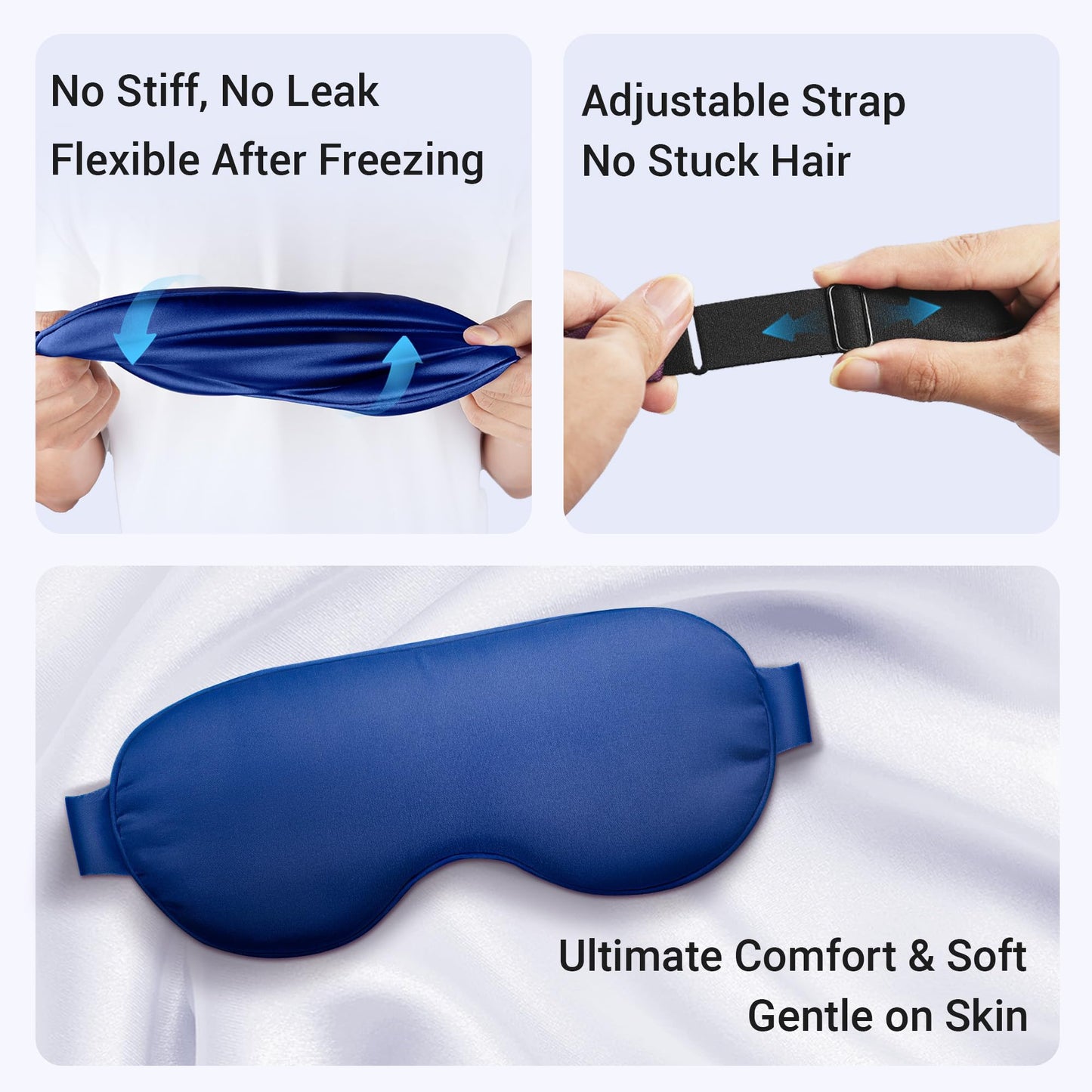 Cooling Eye Mask for Puffy Eyes: Fsa Eligible Items Hsa, Migraines Headache Fast Relief After Surgery Care Cold Compress, Reusable Face Ice Pack Gel Sleep Mask for Dark Circles, Relaxing Gifts(Purple)