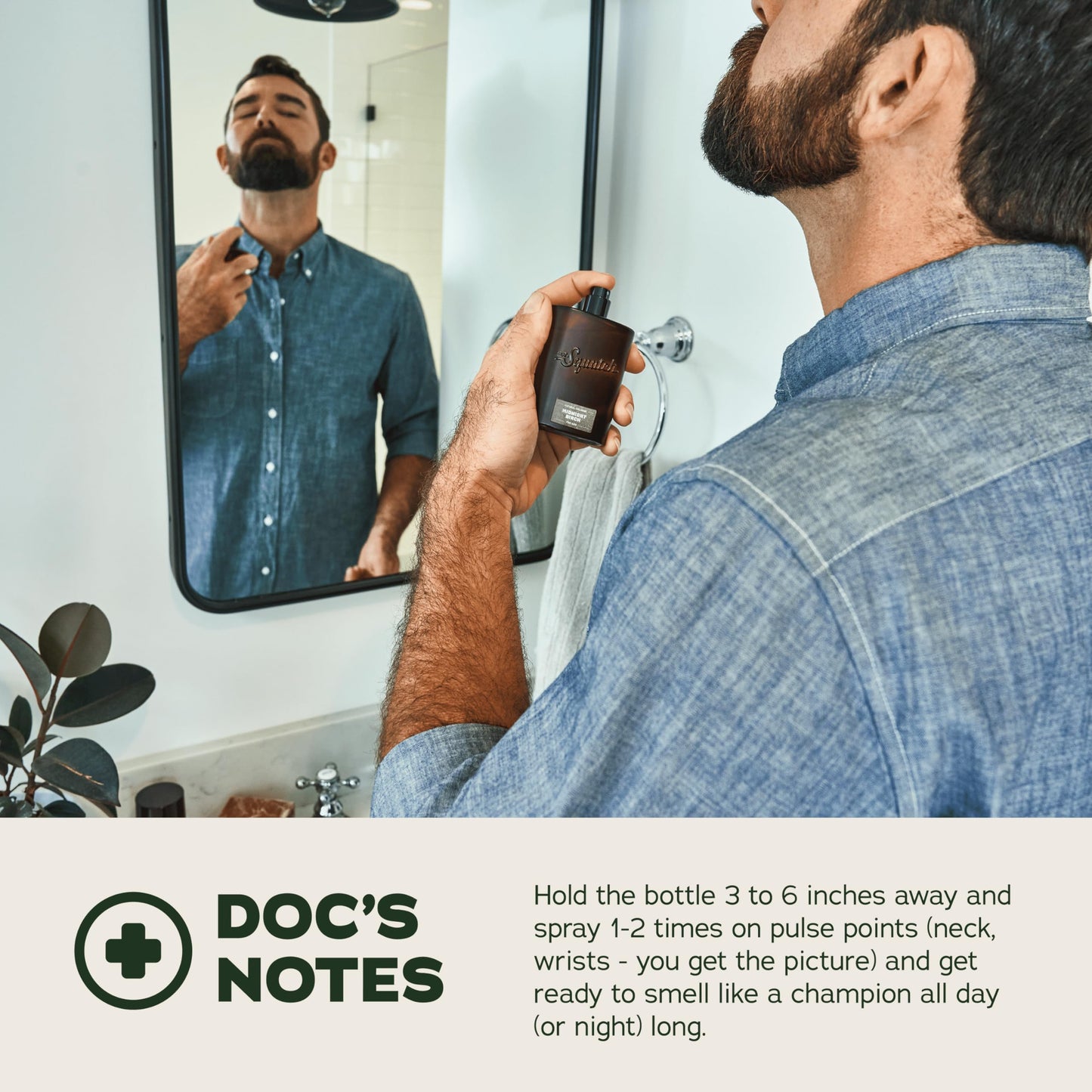 Dr. Squatch Natural Cologne for Men - Bergamot, Lavender, and Vanilla Fragrance Inspired by Coconut Castaway - Sustainably-Sourced Ingredients - Castaway Cove Cologne (1.7 fl oz)