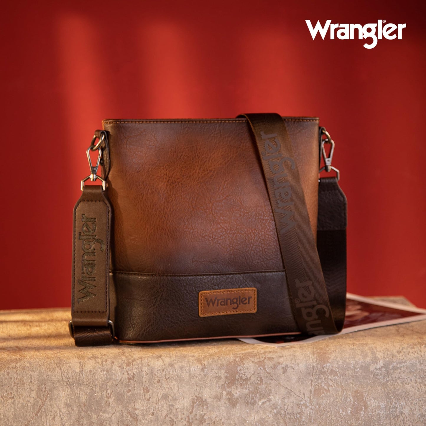 Wrangler Crossbody Purses for Women Two Tone Crossbody Bags Women Purses and Handbags