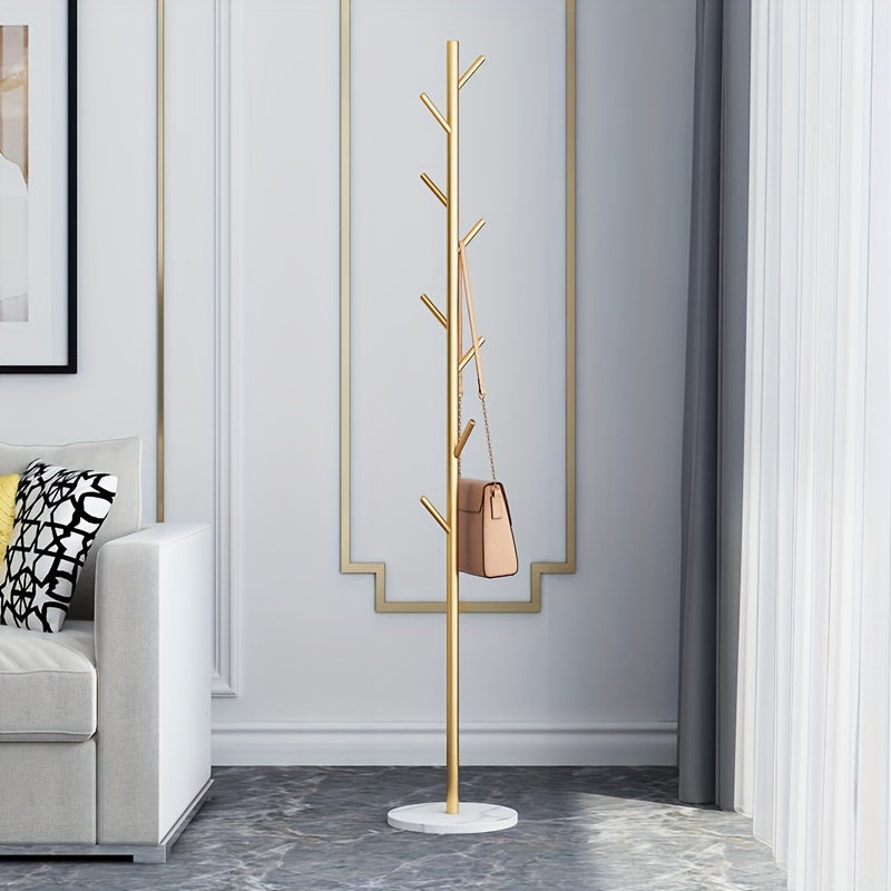 1pc Tree Coat Rack Stand, Free Standing Coat Rack W/Decorative Base, Hallway/Entryway Coat Hanger Stand For Clothes, Suits, Accessories