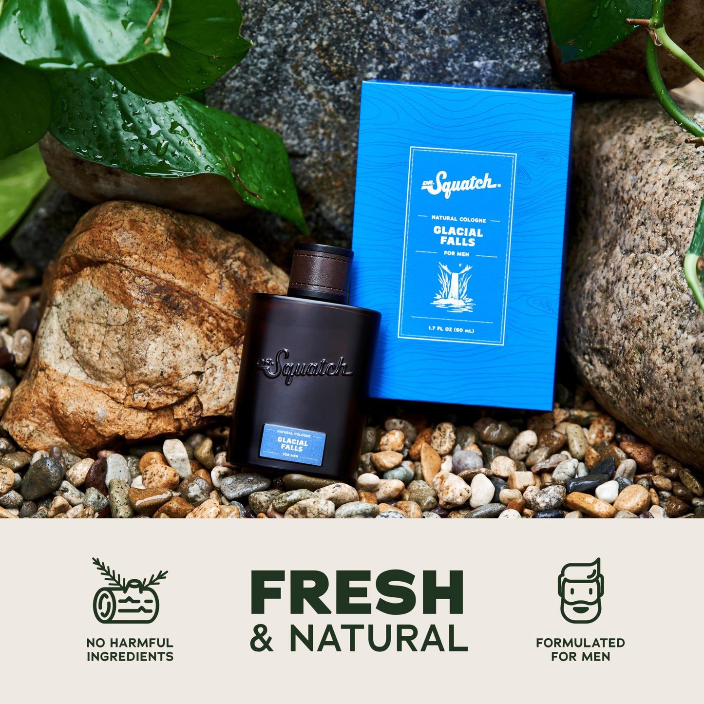 Dr. Squatch Natural Cologne for Men - Bergamot, Lavender, and Vanilla Fragrance Inspired by Coconut Castaway - Sustainably-Sourced Ingredients - Castaway Cove Cologne (1.7 fl oz)