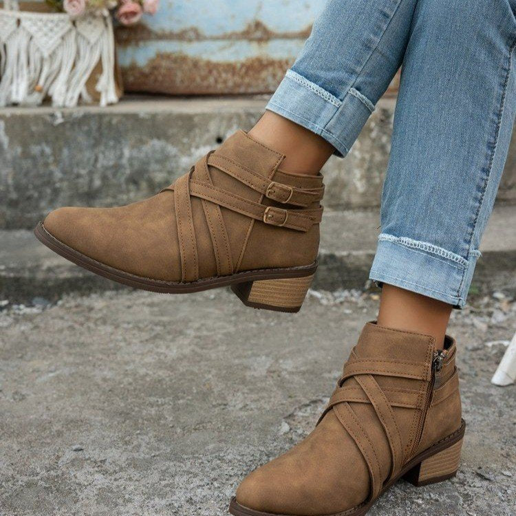 Retro Style Fashionable Single Boots